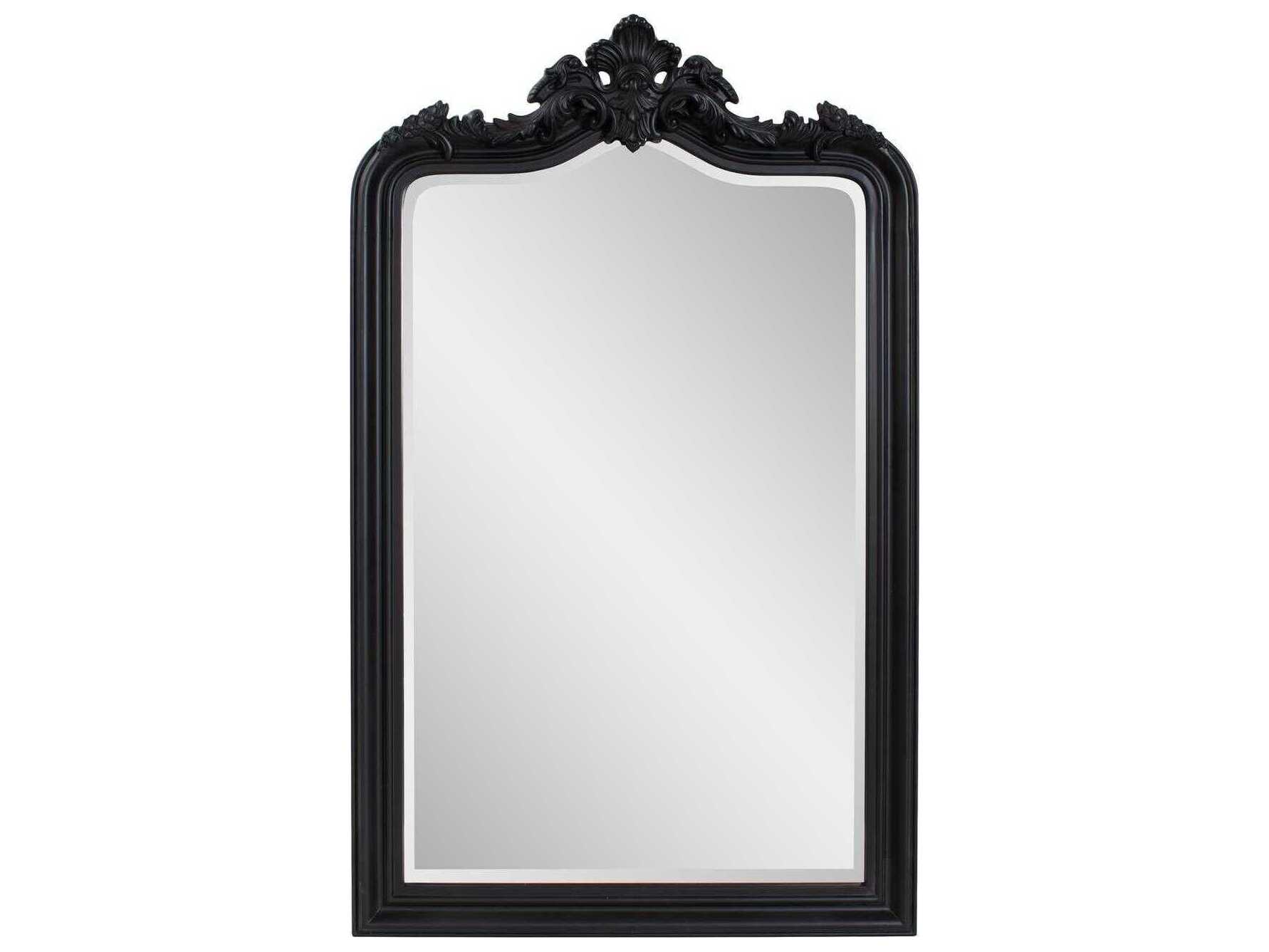 Howard Elliott Medici Ornate Matte Black Wall Mirror