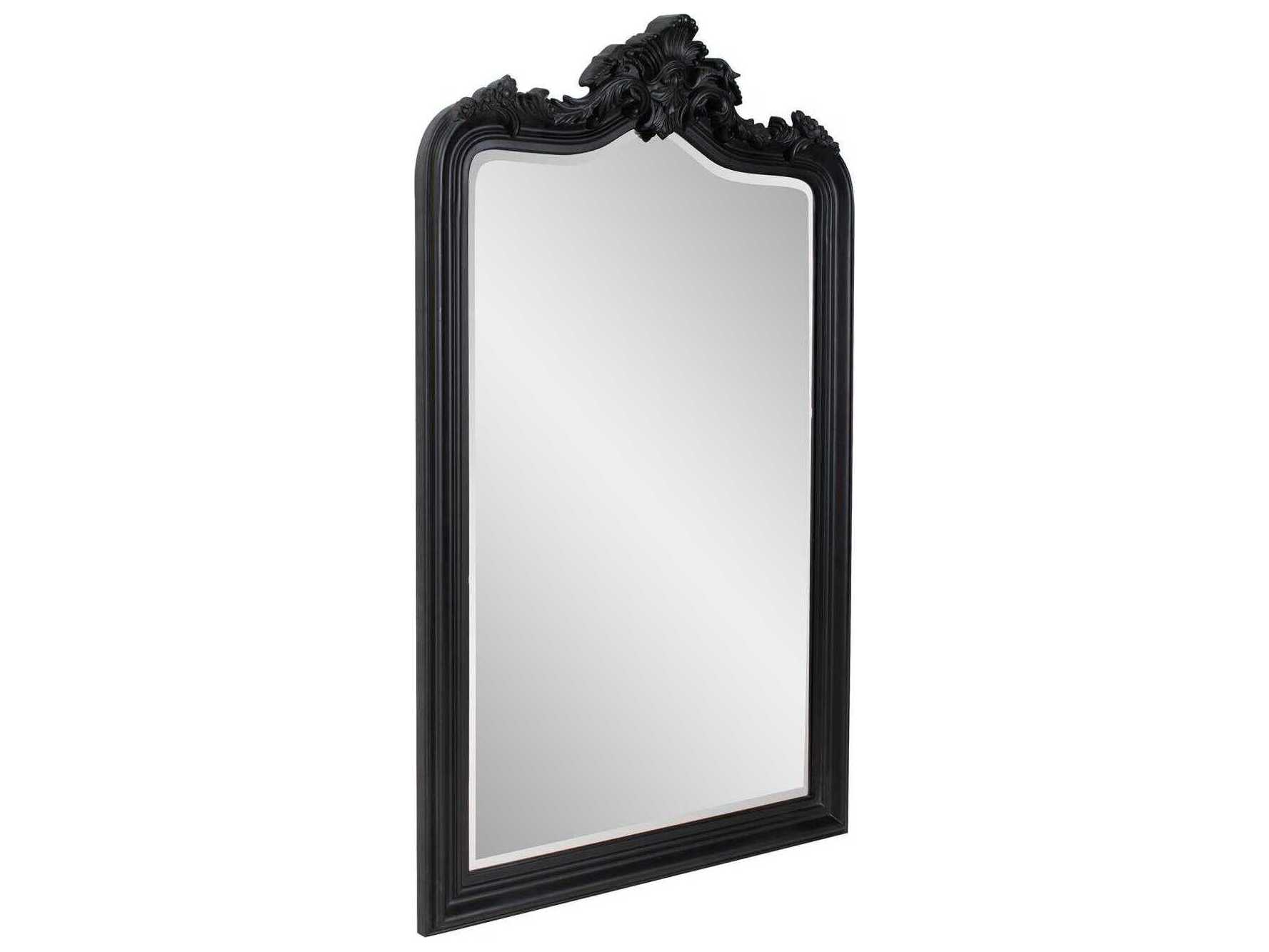 Howard Elliott Medici Ornate Matte Black Wall Mirror
