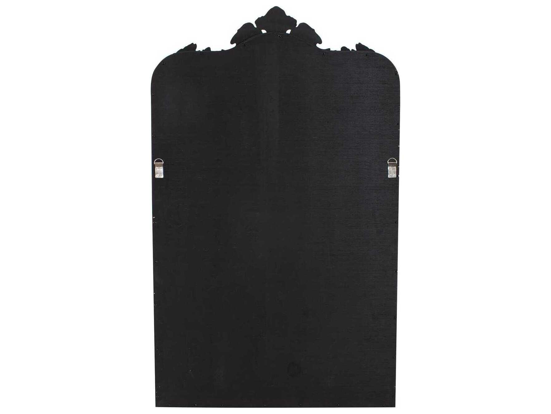 Howard Elliott Medici Ornate Matte Black Wall Mirror