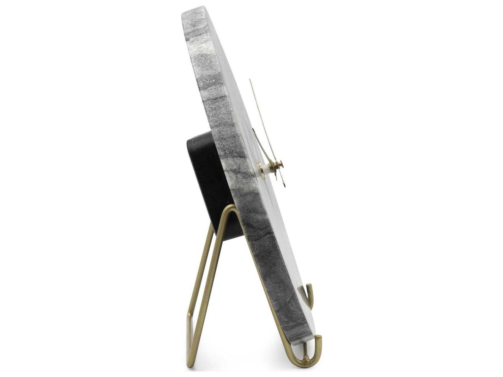 Howard Elliott Piero Black Gray Brass Clock