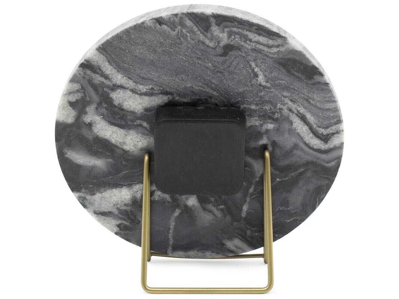 Howard Elliott Piero Black Gray Brass Clock