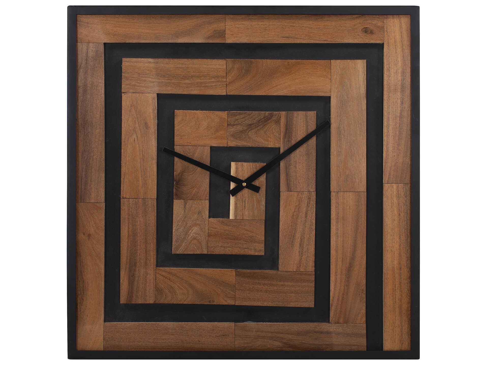 Howard Elliott Helix Wooden Square Clock