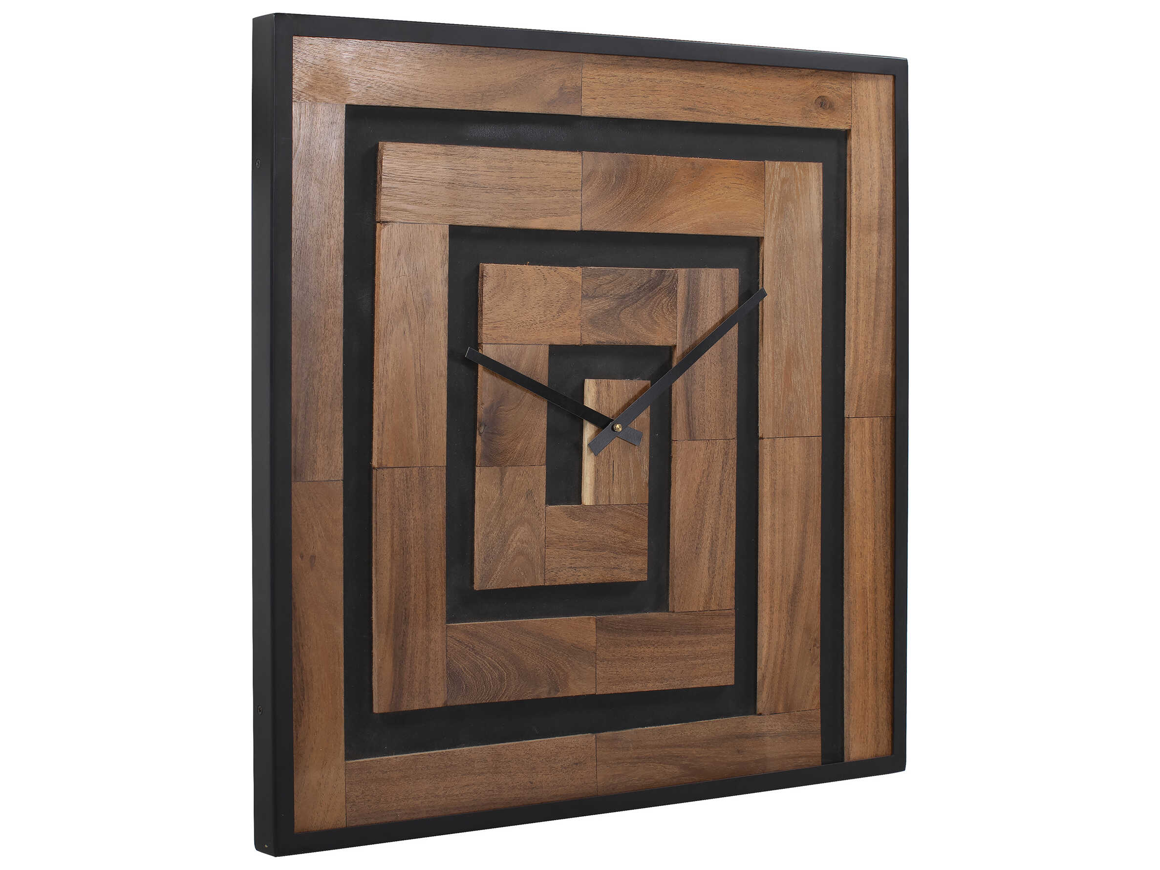Howard Elliott Helix Wooden Square Clock