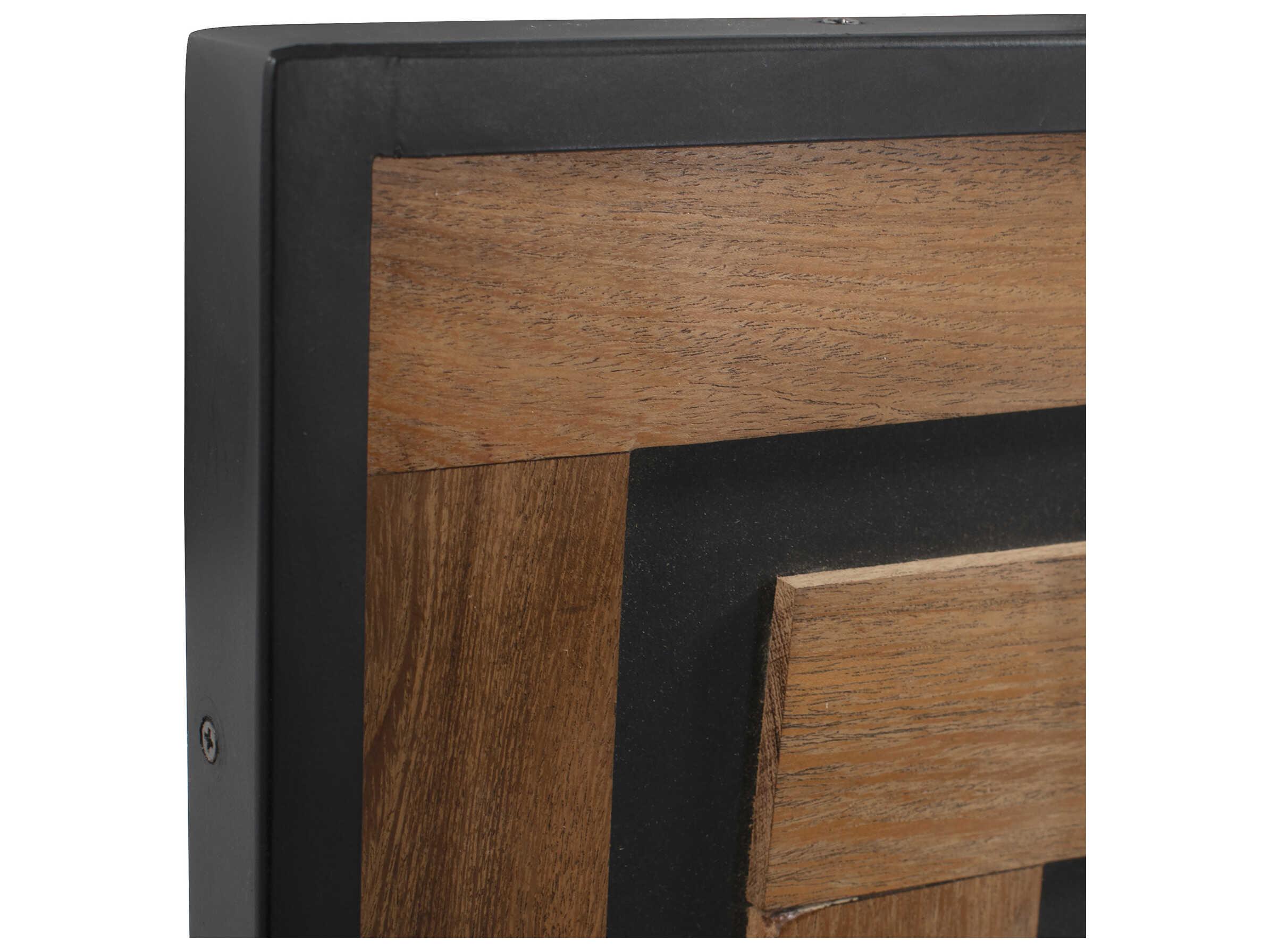 Howard Elliott Helix Wooden Square Clock