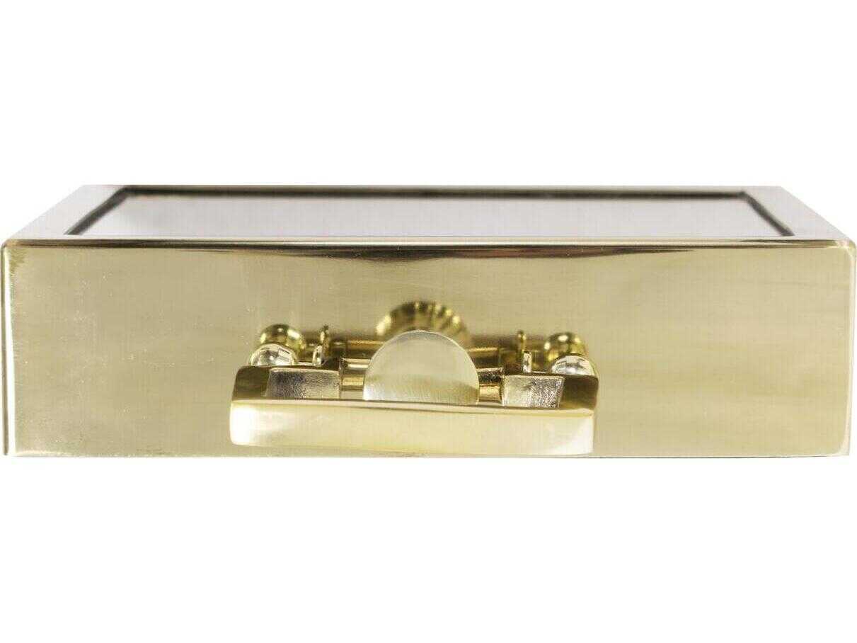 Howard Elliott Herbert Polished Gold Clock