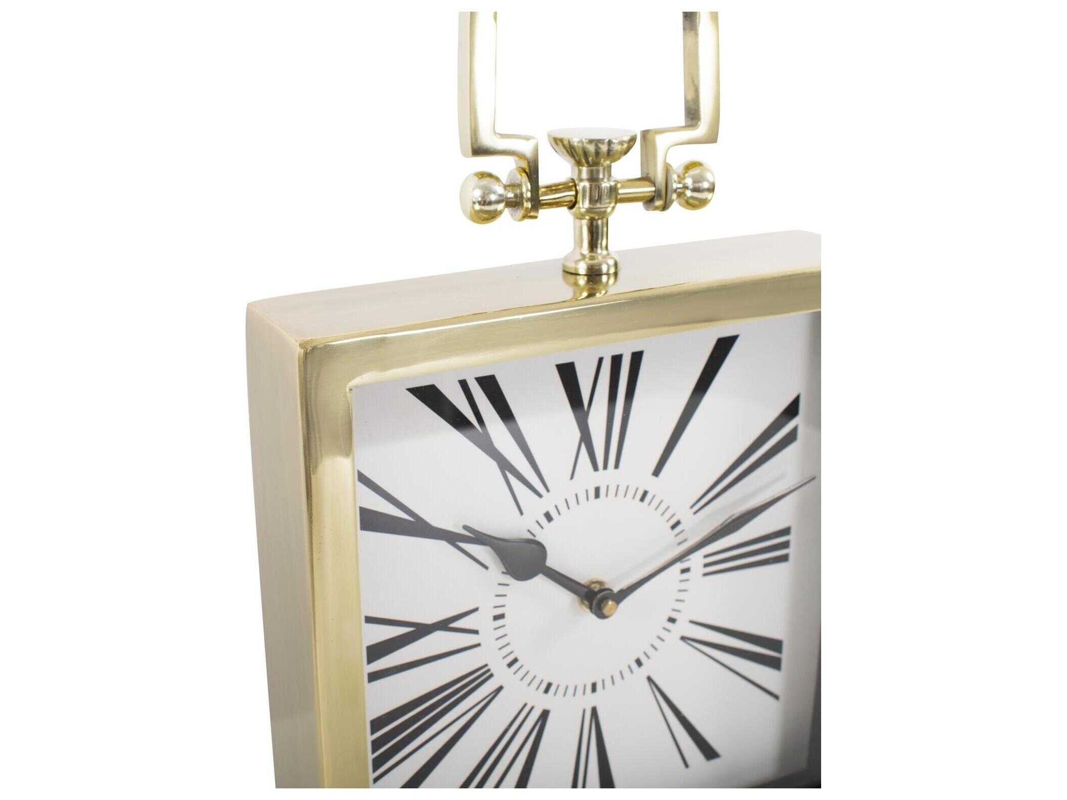 Howard Elliott Herbert Polished Gold Clock