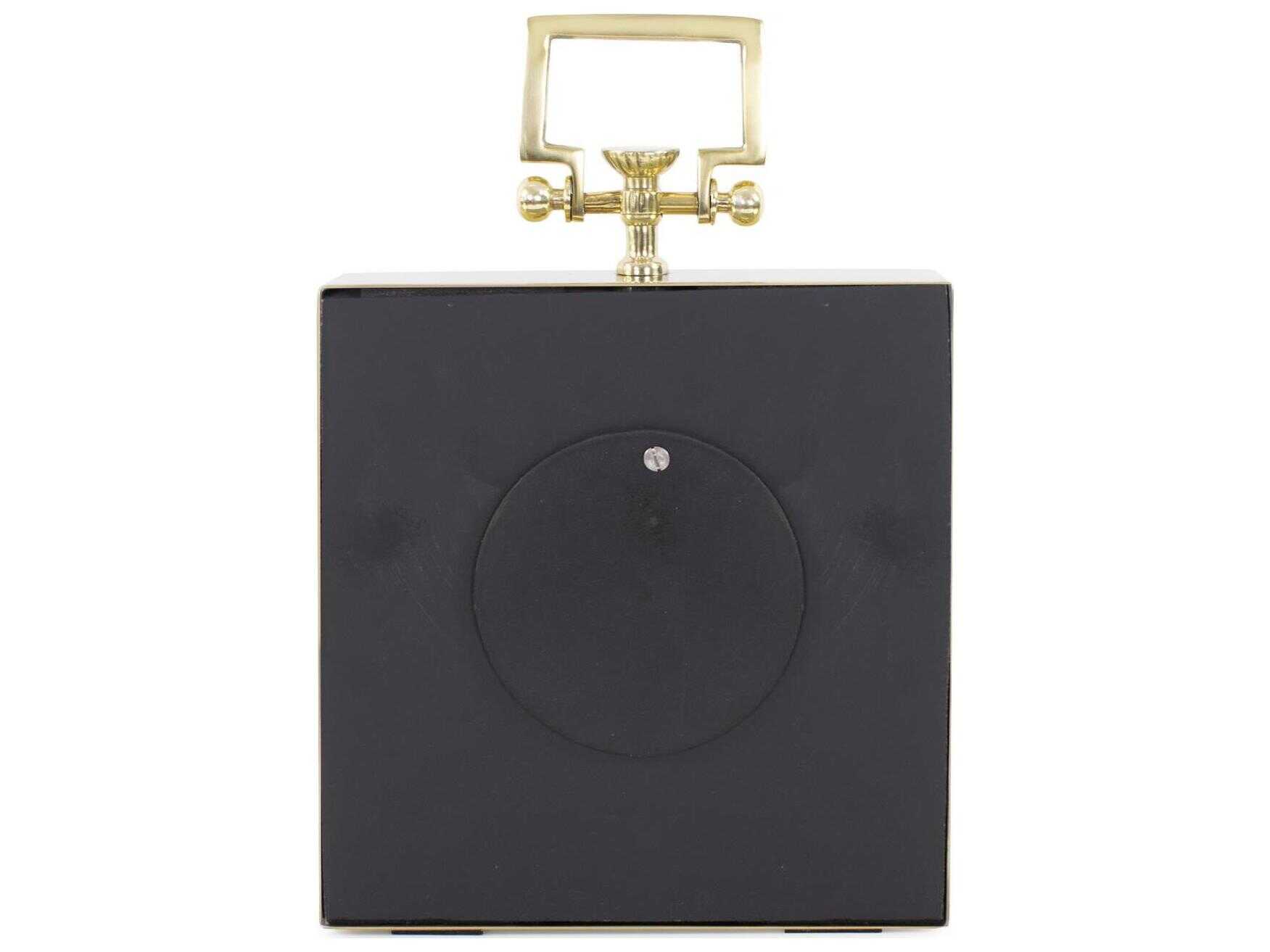 Howard Elliott Herbert Polished Gold Clock