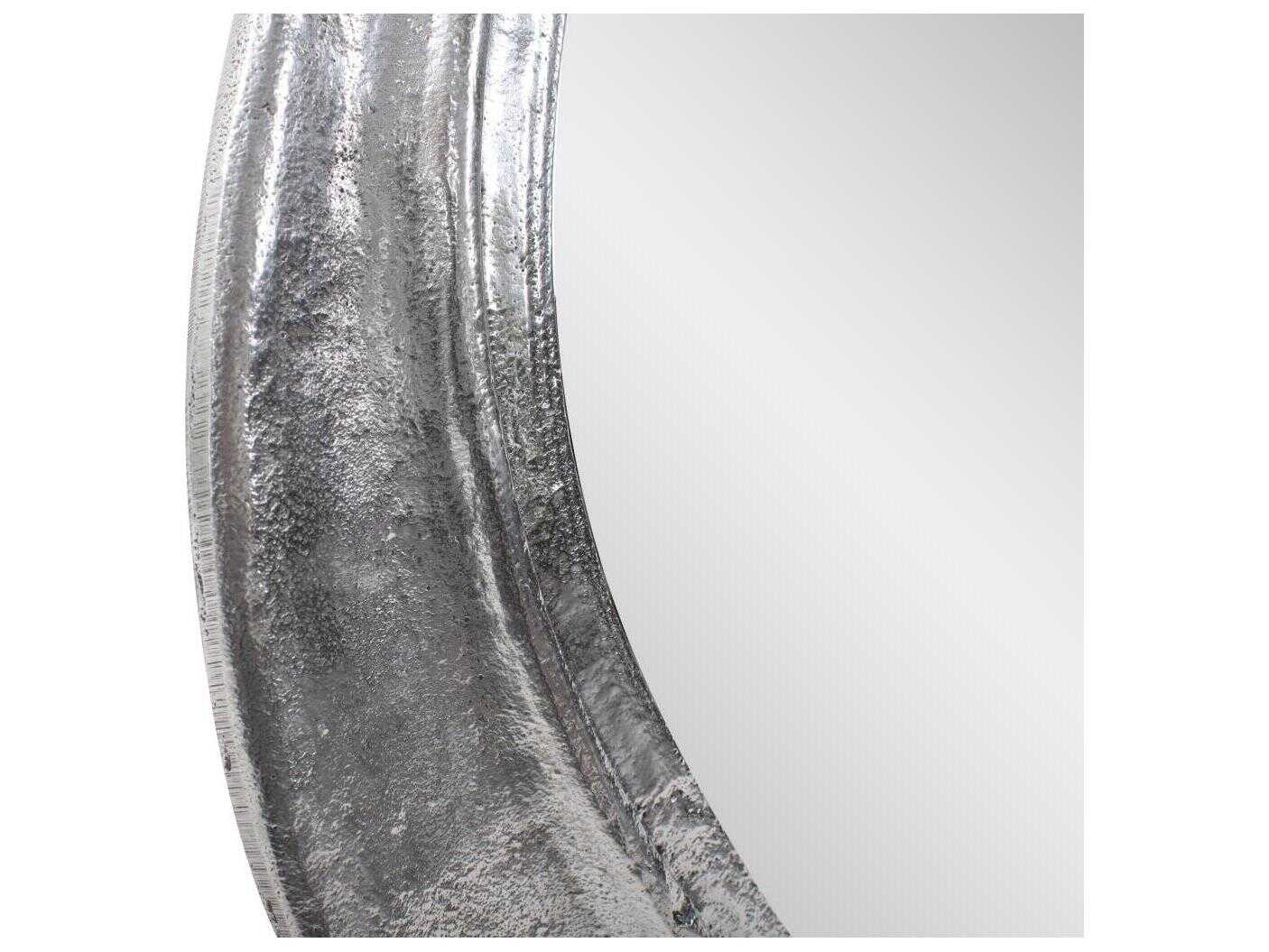 Howard Elliott Martine Silver Round Wall Mirror