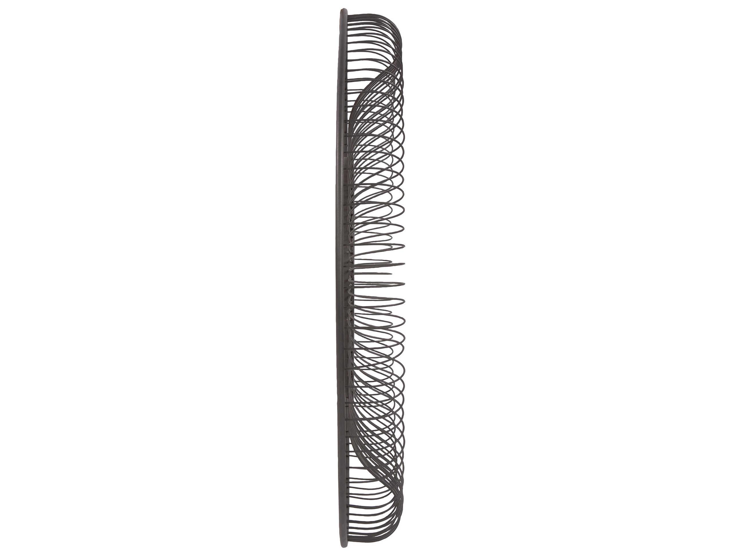 Howard Elliott Othello Graphite Round Wall Mirror