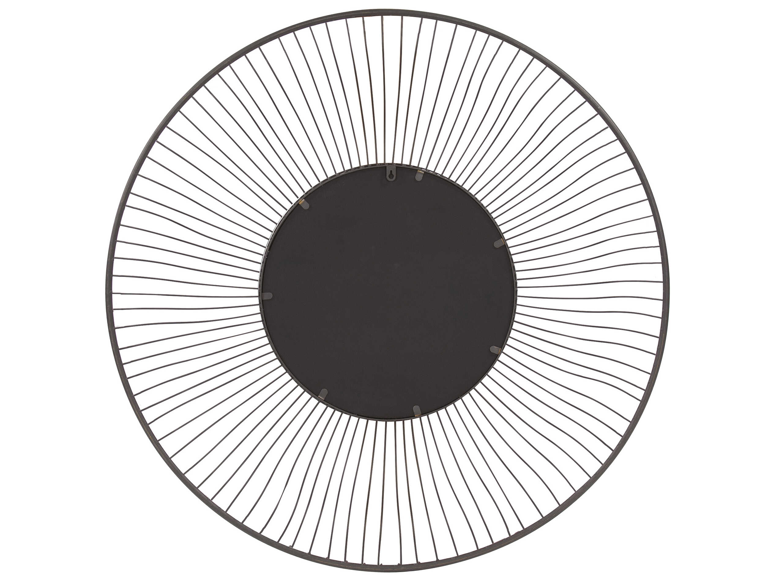 Howard Elliott Othello Graphite Round Wall Mirror