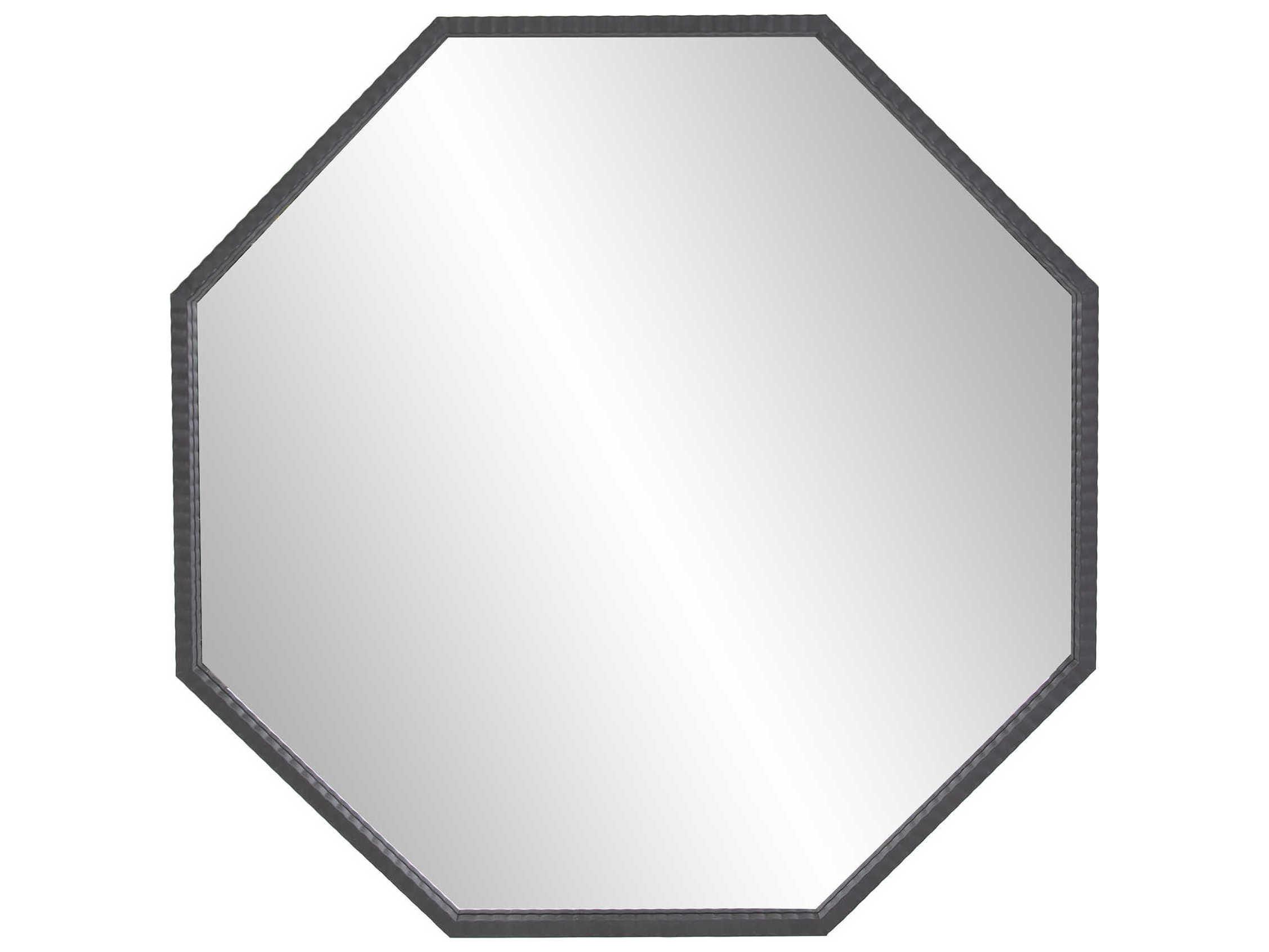 Howard Elliott Ronan Matte Graphite Octagon Wall Mirror