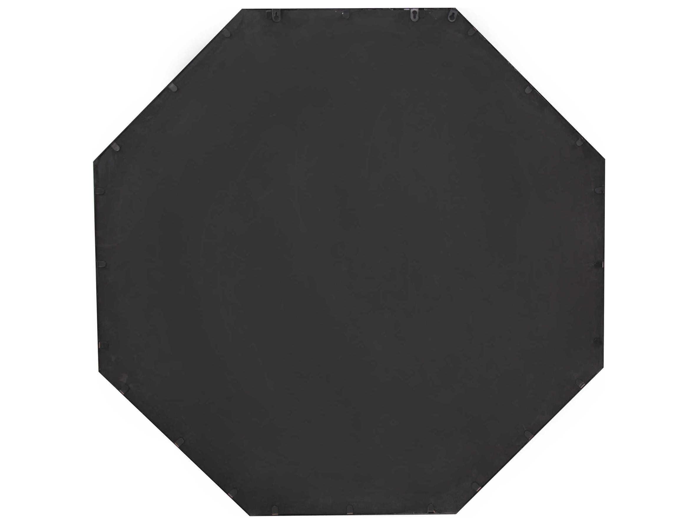 Howard Elliott Ronan Matte Graphite Octagon Wall Mirror
