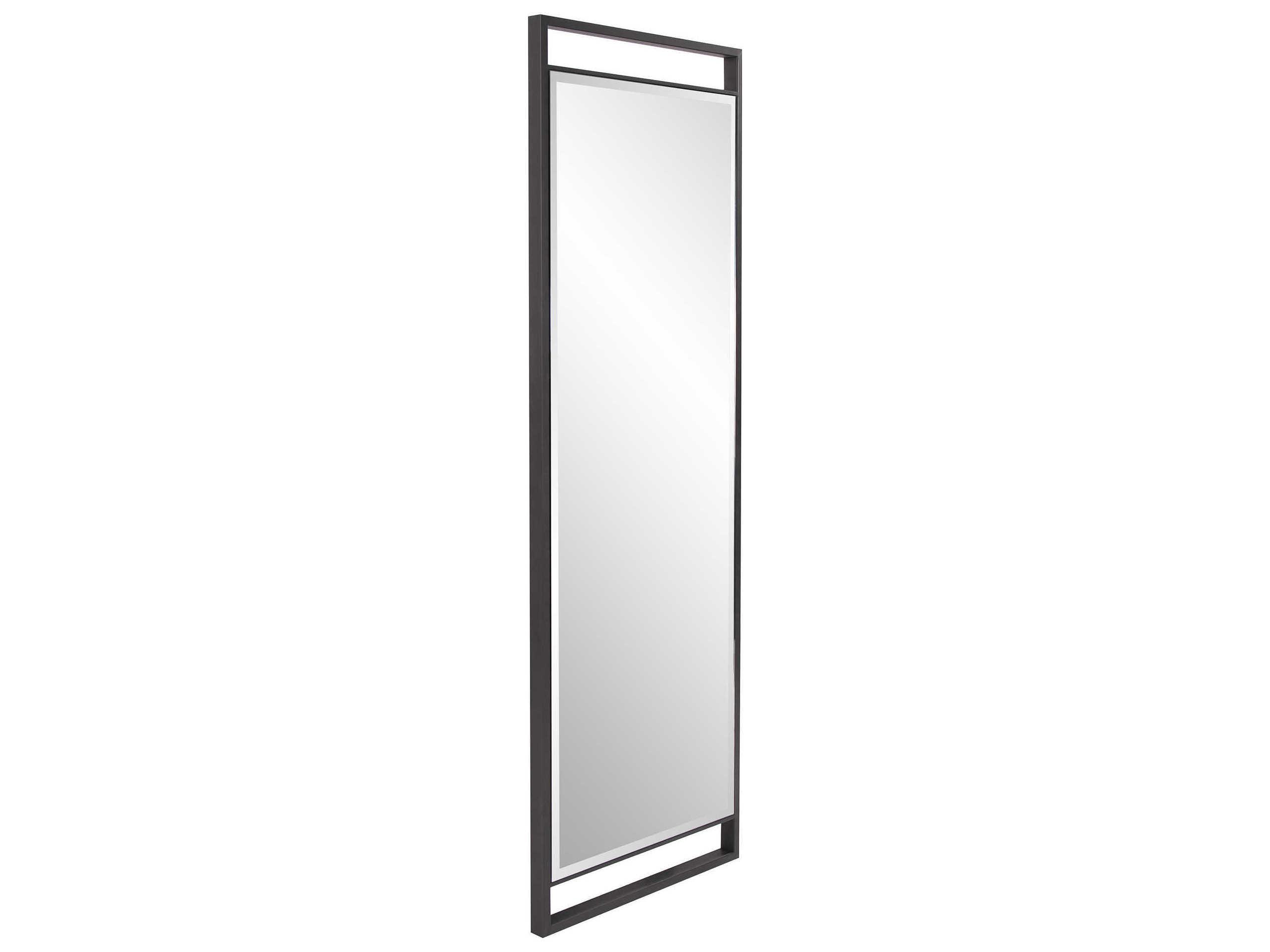 Howard Elliott Edison Graphite Rectangular Wall Mirror