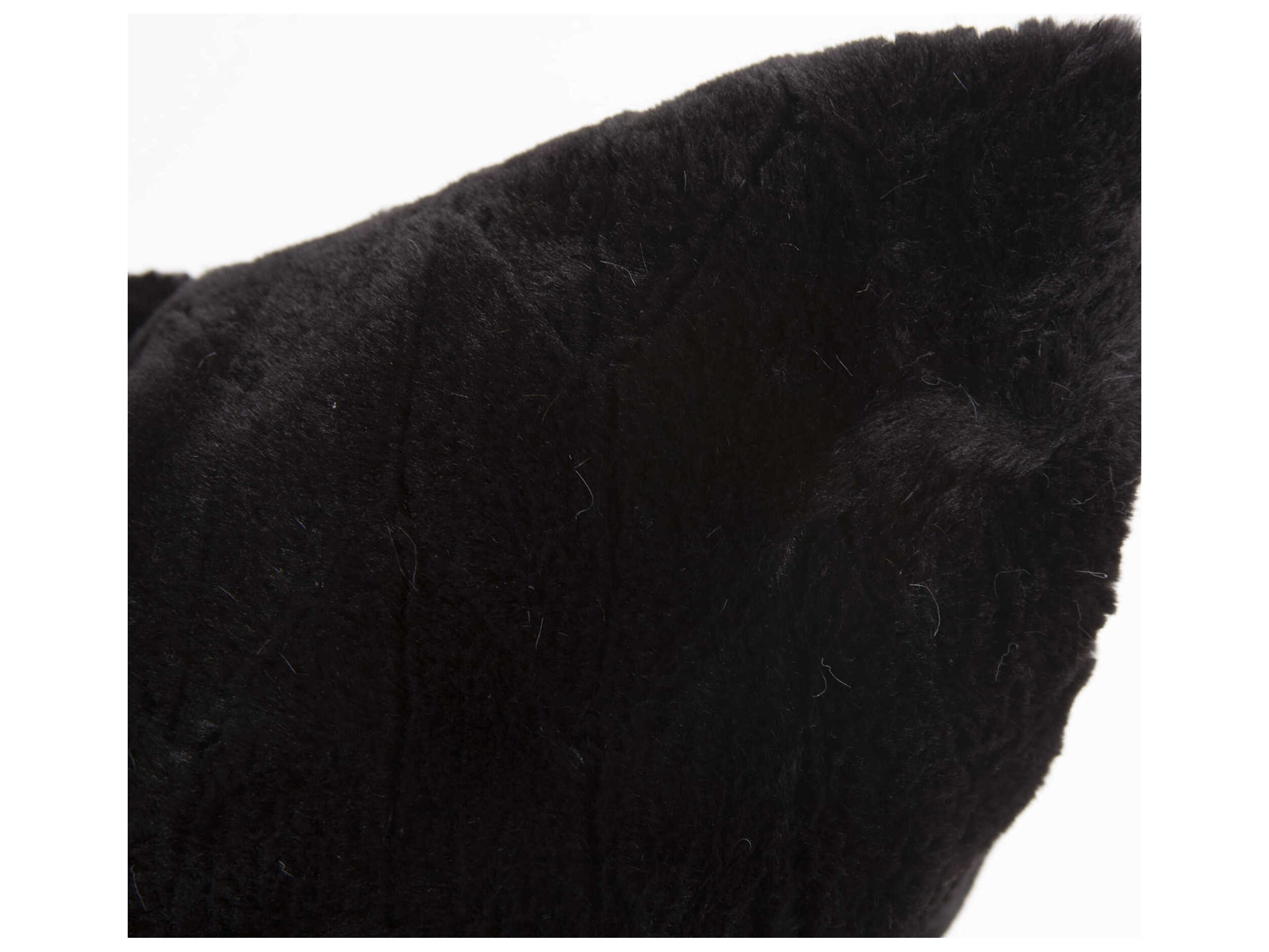Howard Elliott Faux Fur Angora Ebony 20" x 20" Pillow