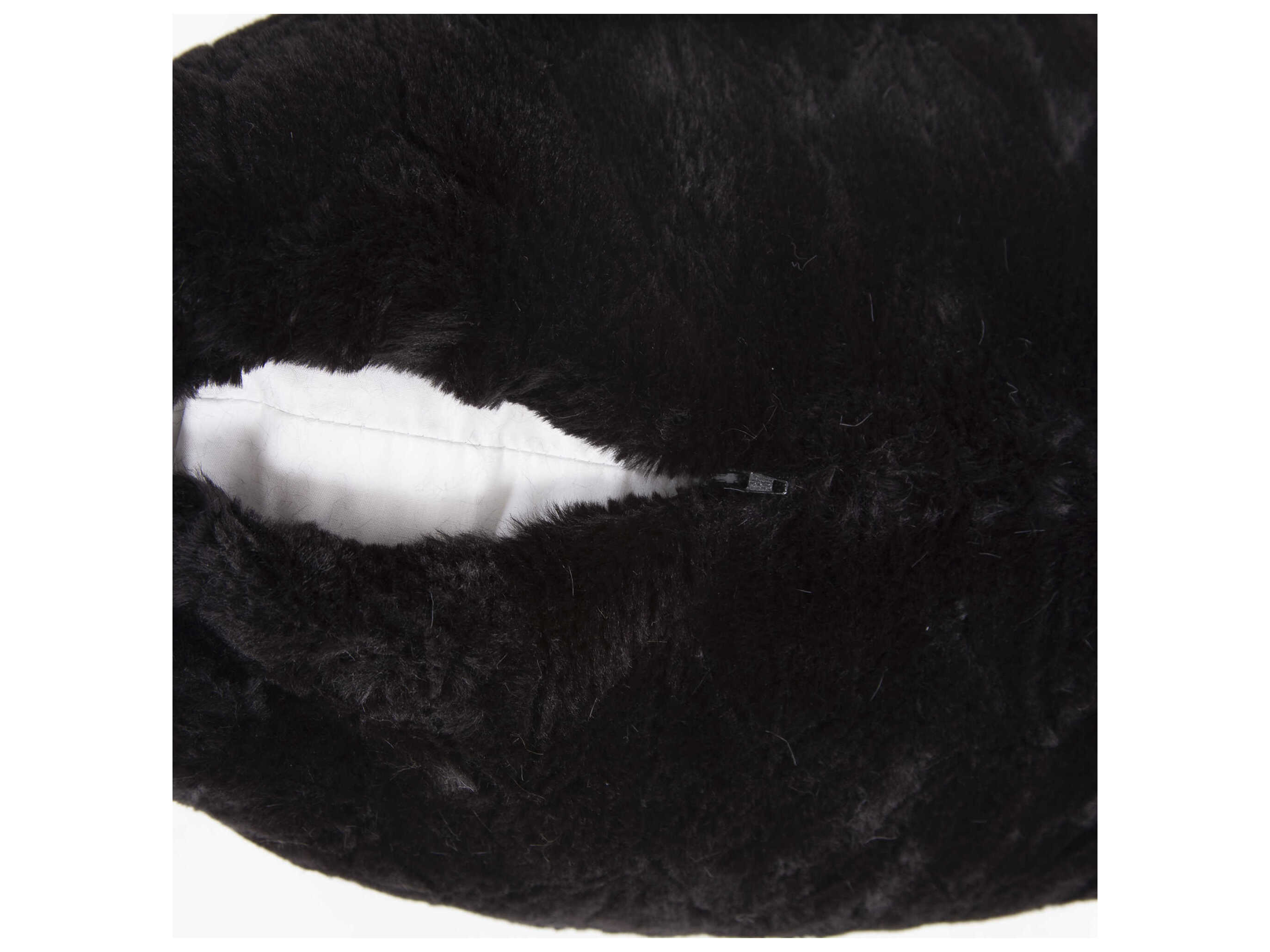 Howard Elliott Faux Fur Angora Ebony 20" x 20" Pillow