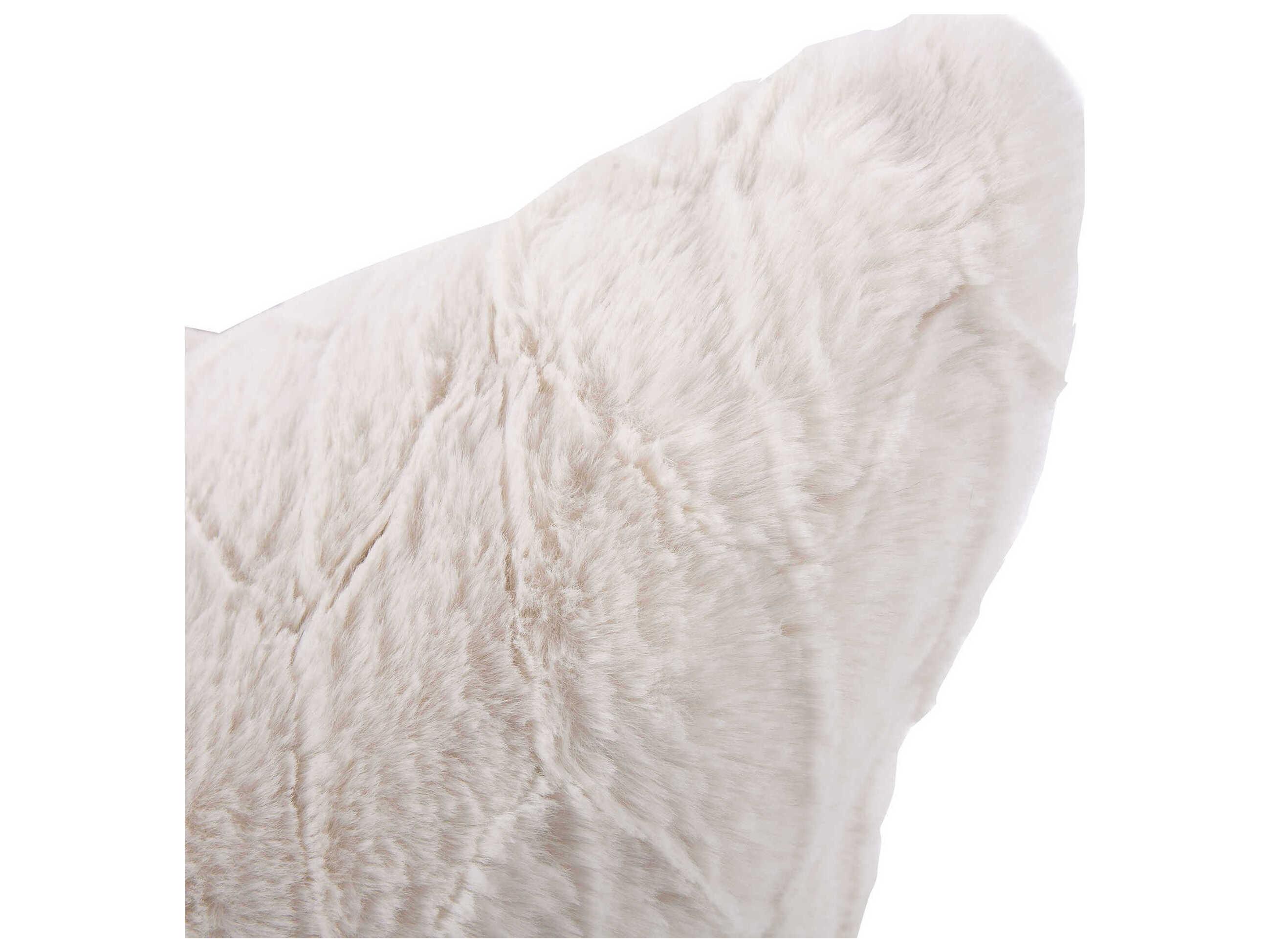 Howard Elliott Faux Fur Angora Natural 20" x 20" Pillow