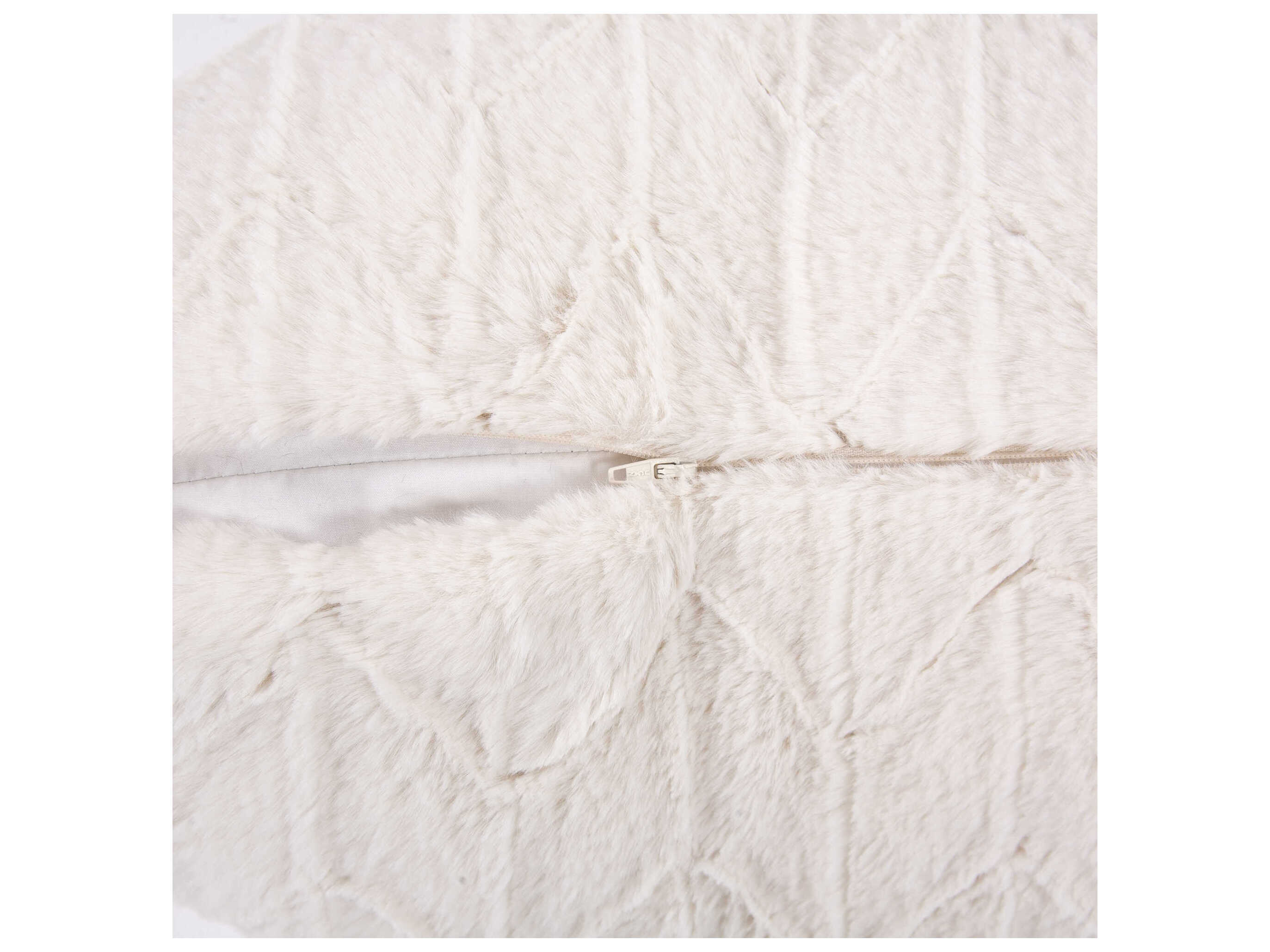 Howard Elliott Faux Fur Angora Natural 20" x 20" Pillow