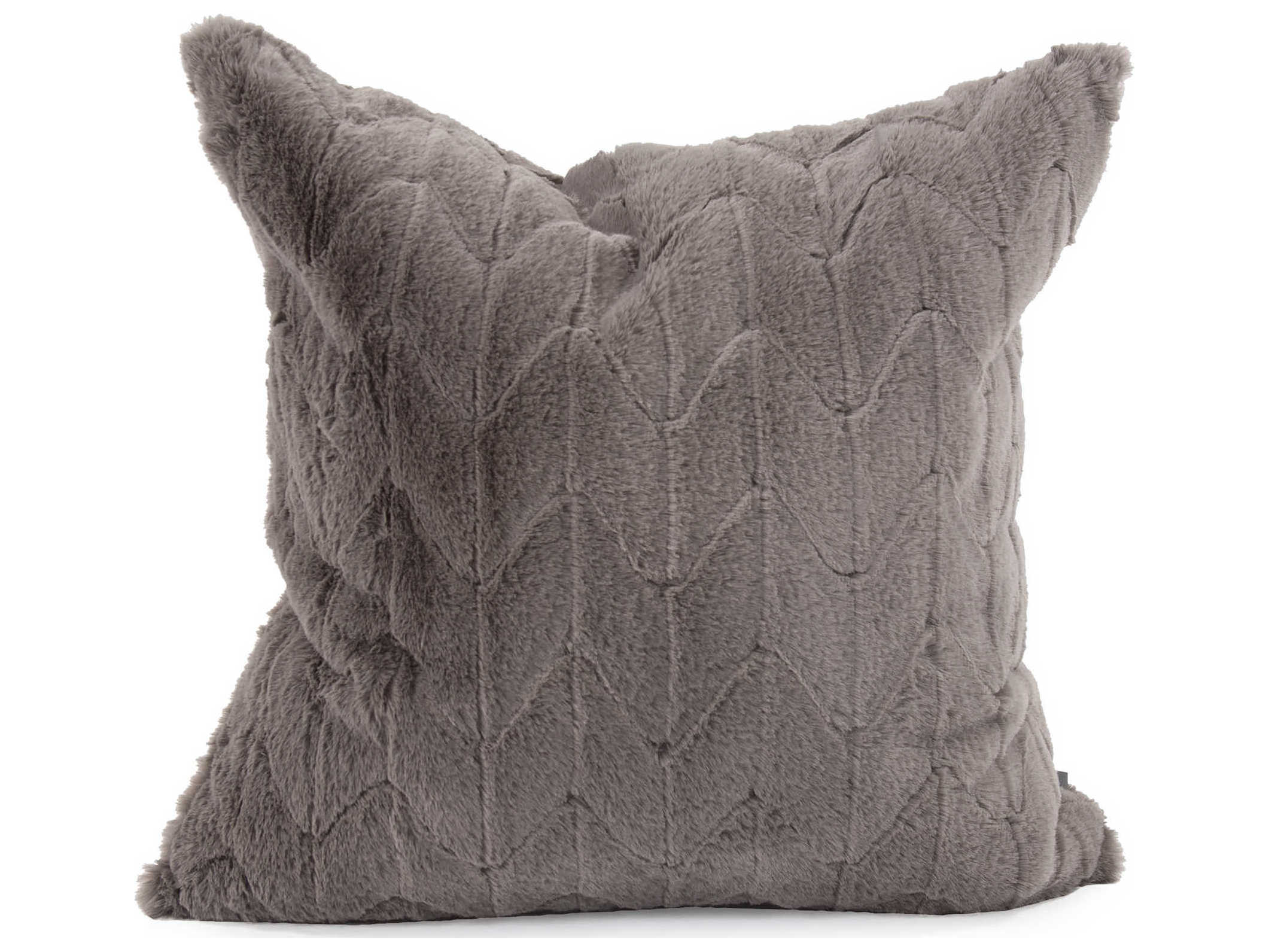 Howard Elliott Faux Fur Angora Stone 20" x 20" Pillow