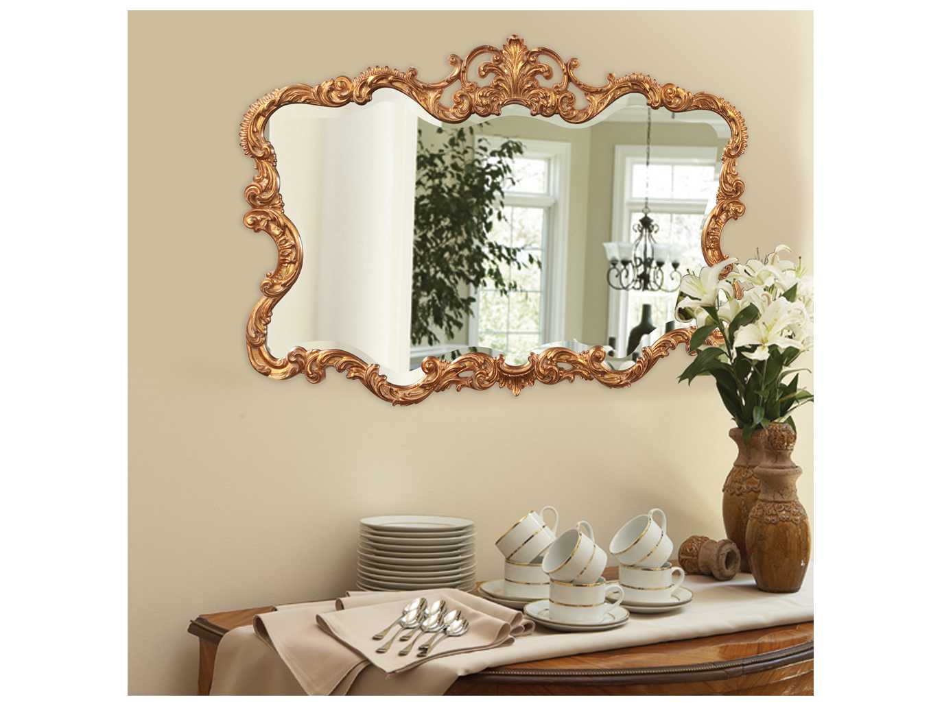Howard Elliott Talida Gold Wall Mirror
