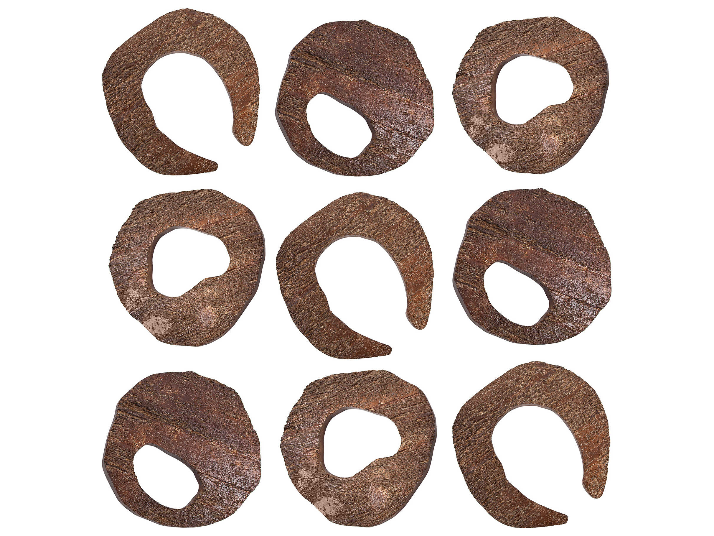 Howard Elliott Abstract Wooden Trunk Art Set of 9