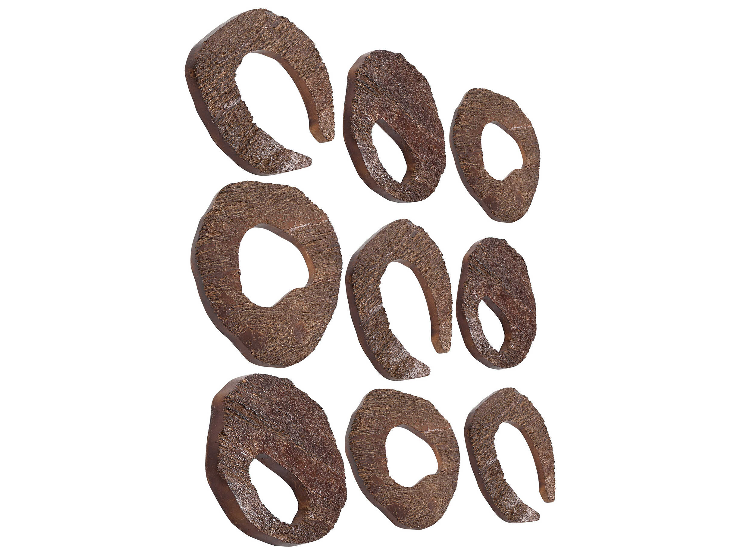 Howard Elliott Abstract Wooden Trunk Art Set of 9