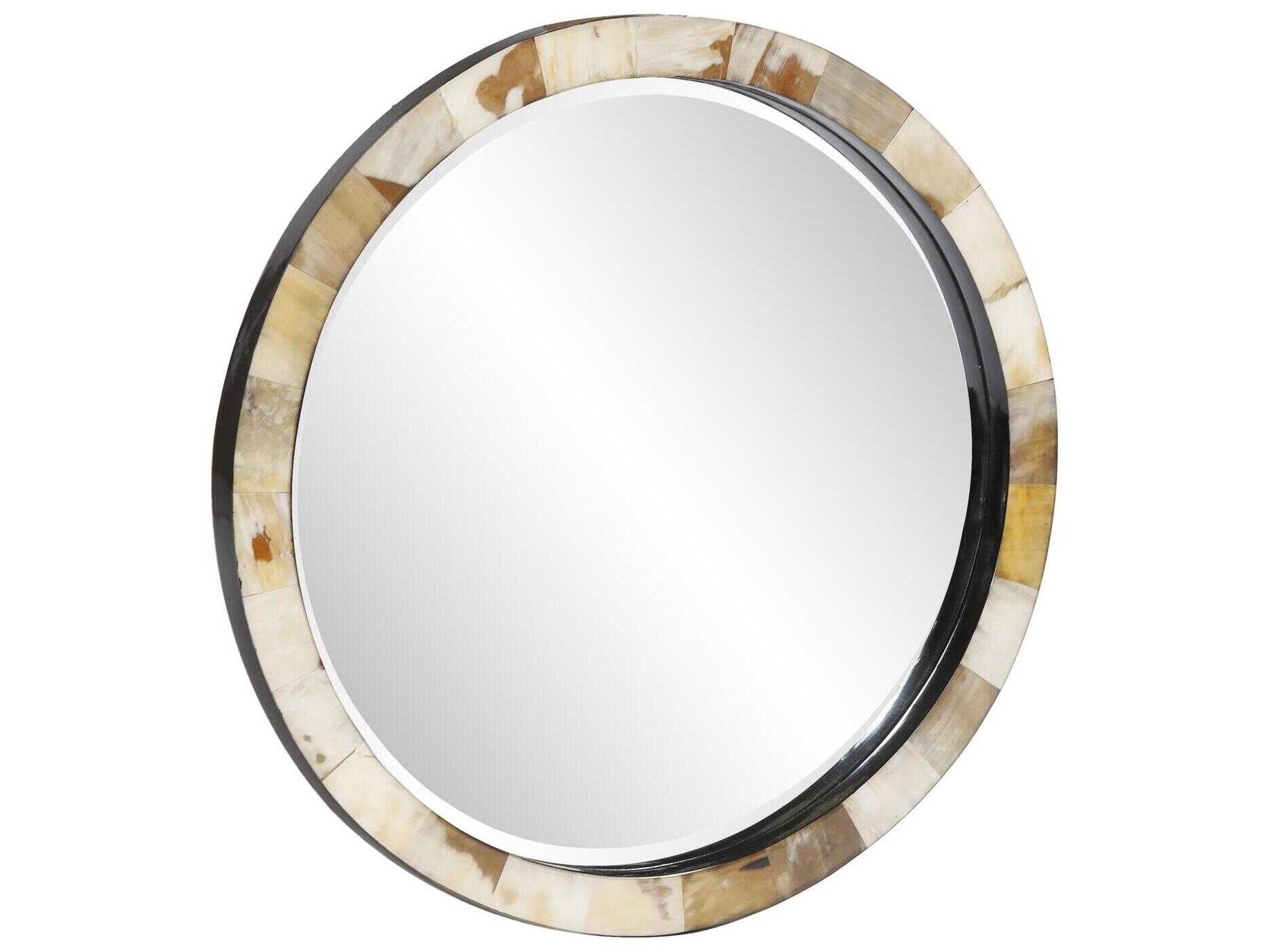 Howard Elliott Godfrey Natural Round Wall Mirror