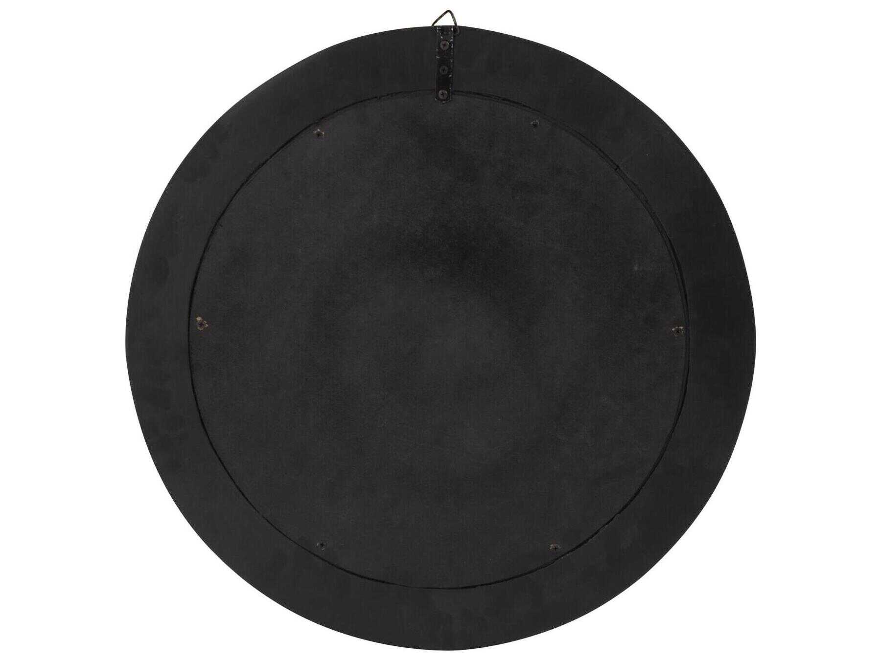 Howard Elliott Julianna Black Pearl Round Wall Mirror