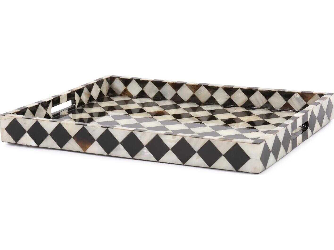 Howard Elliott Julianna Black Pearl Serving Tray