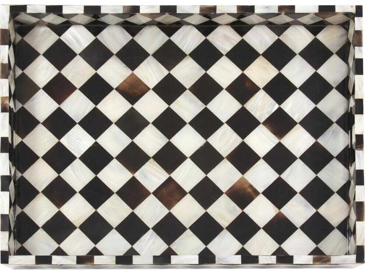 Howard Elliott Julianna Black Pearl Serving Tray