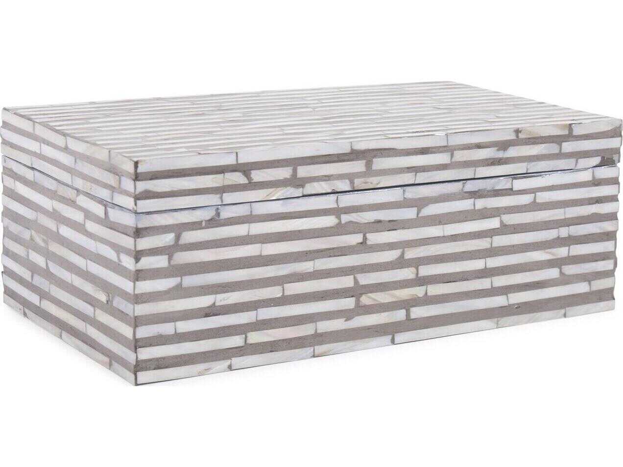 Howard Elliott Julianna Rectangular Mother of Pearl Low Box