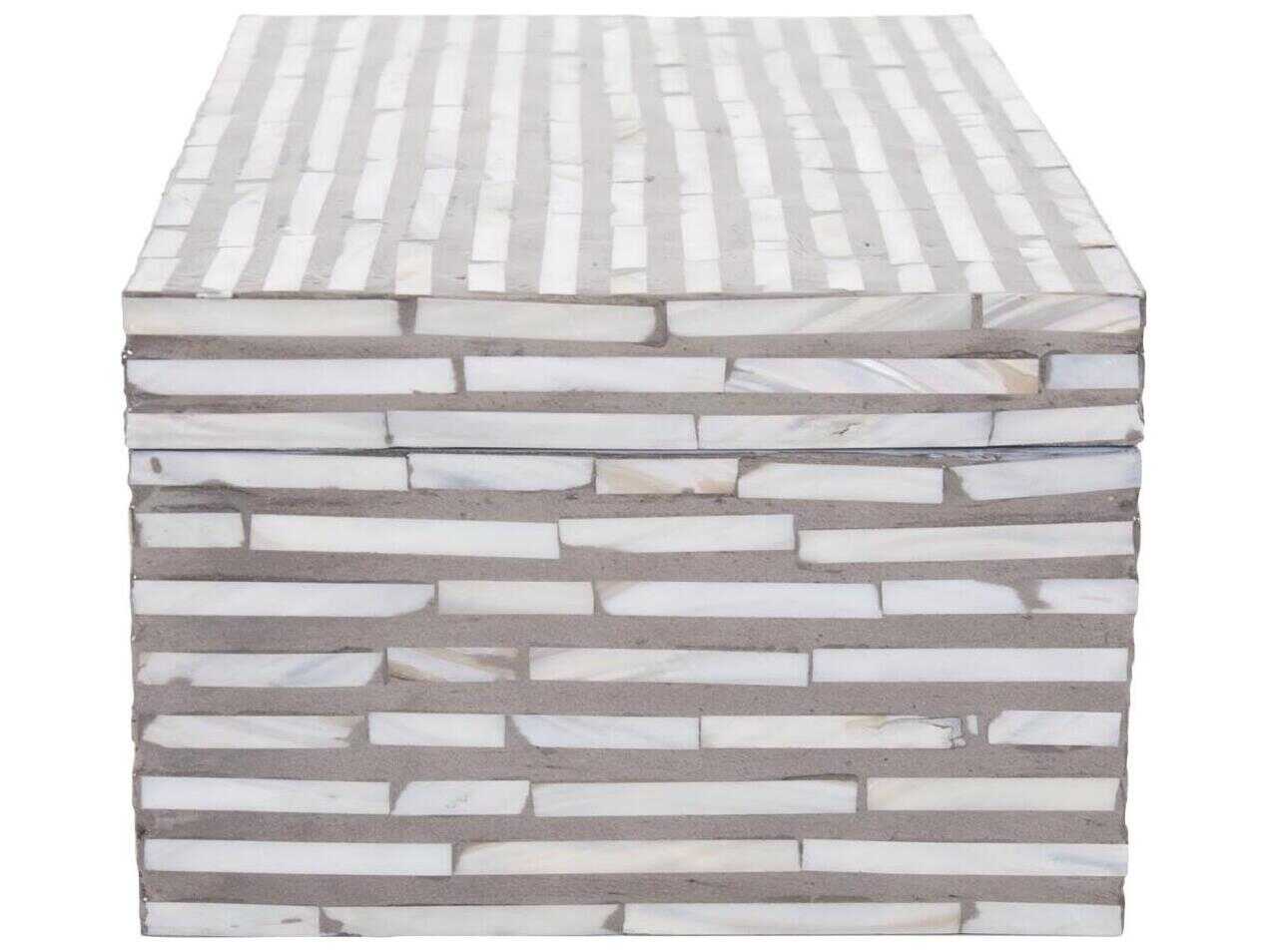 Howard Elliott Julianna Rectangular Mother of Pearl Low Box