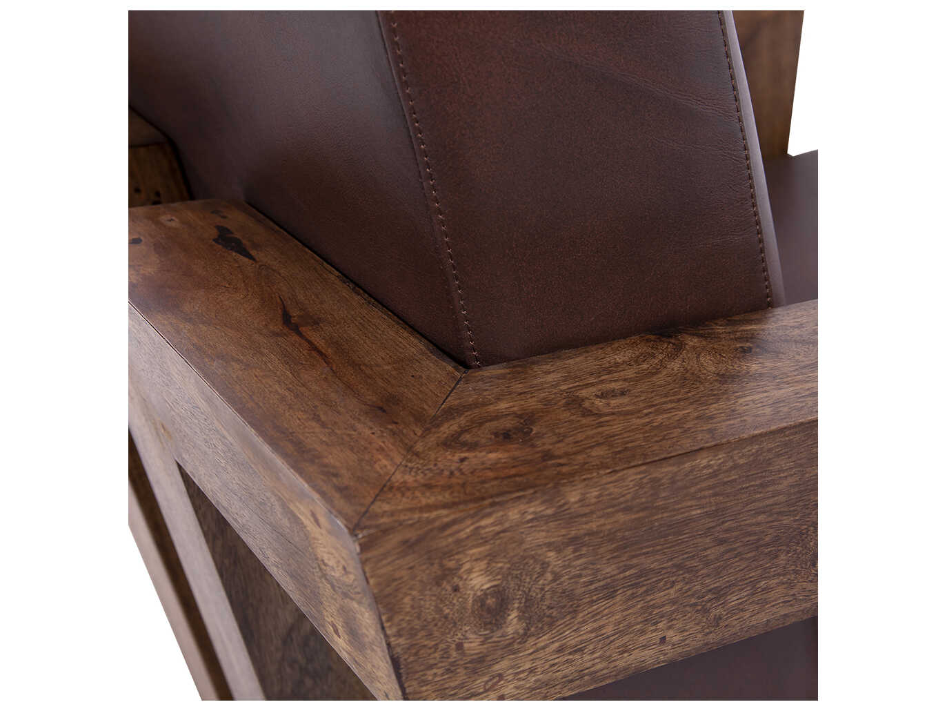 Howard Elliott Camden Brown Leather Accent Chair