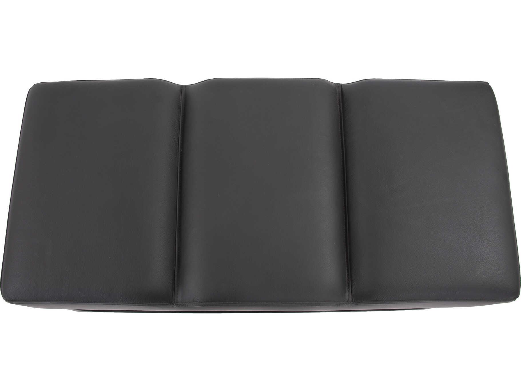 Howard Elliott Roma Graphite Black Leather Accent Bench