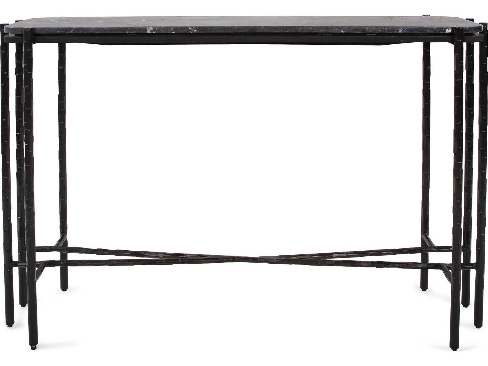 Howard Elliott Myatt Rectangular Marble Graphite Console Table