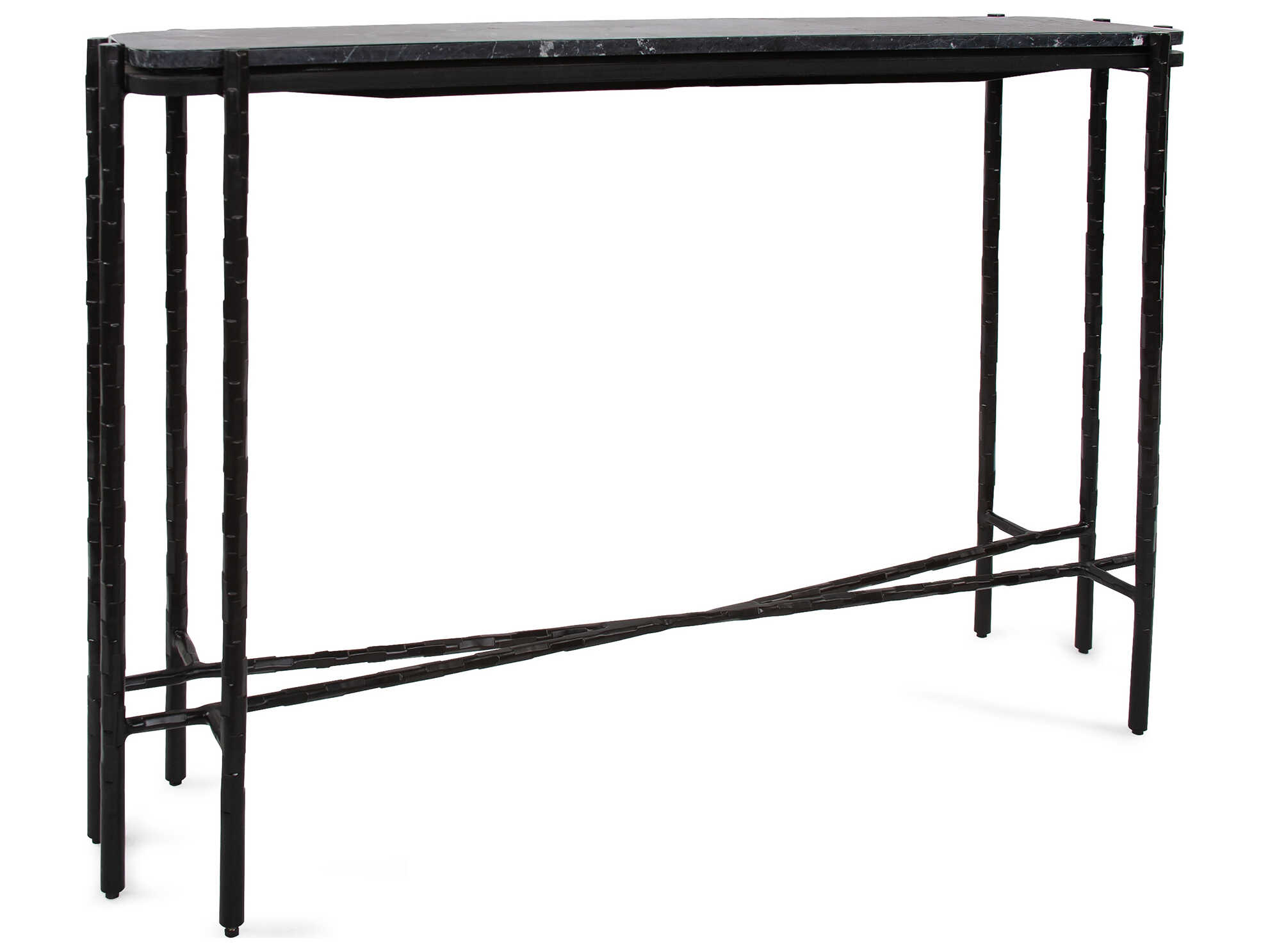 Howard Elliott Myatt Rectangular Marble Graphite Console Table