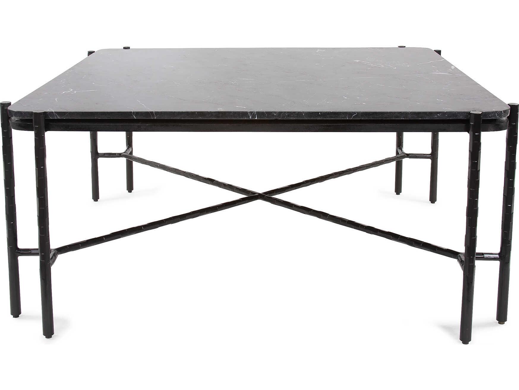 Howard Elliott Myatt Square Marble Graphite Coffee Table