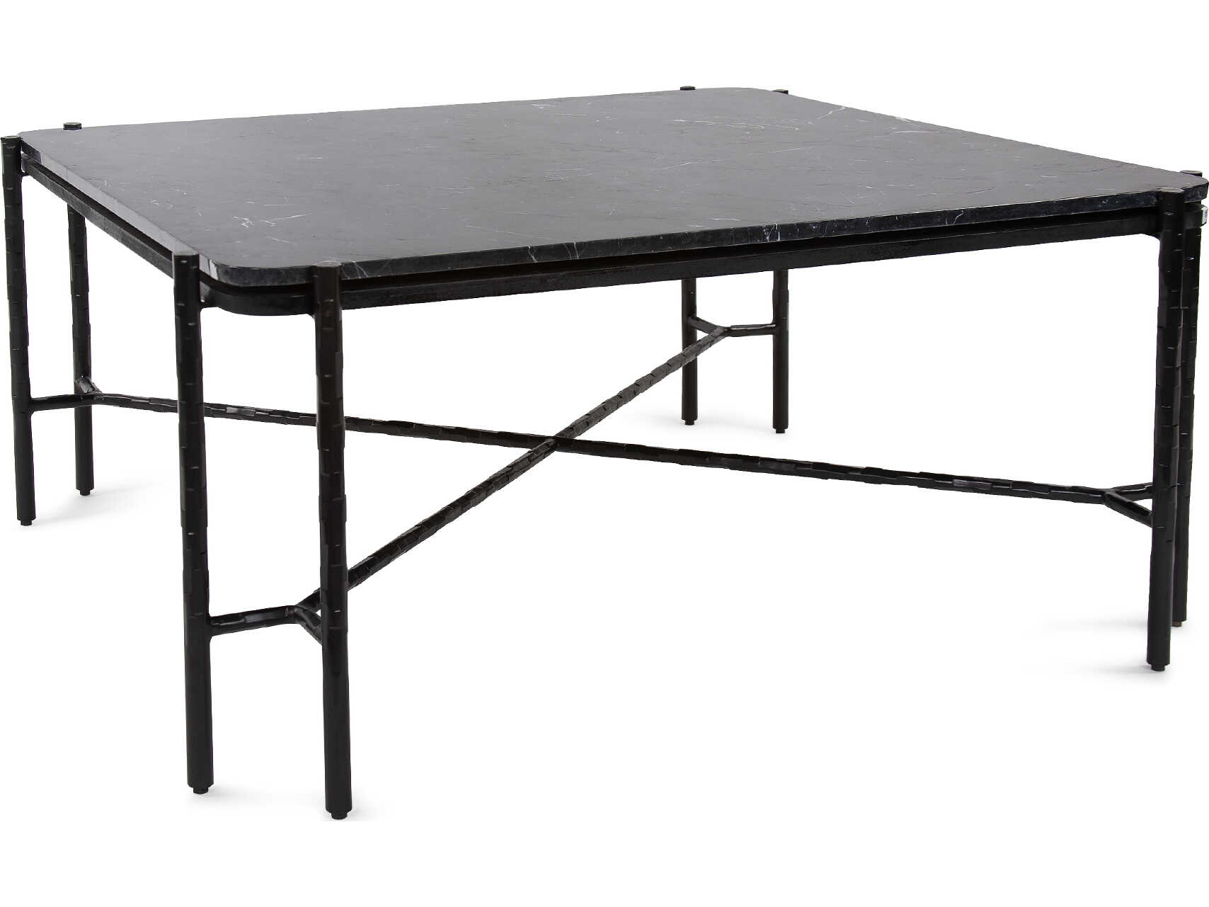 Howard Elliott Myatt Square Marble Graphite Coffee Table