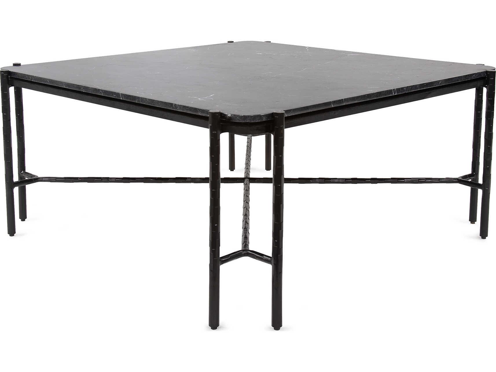 Howard Elliott Myatt Square Marble Graphite Coffee Table