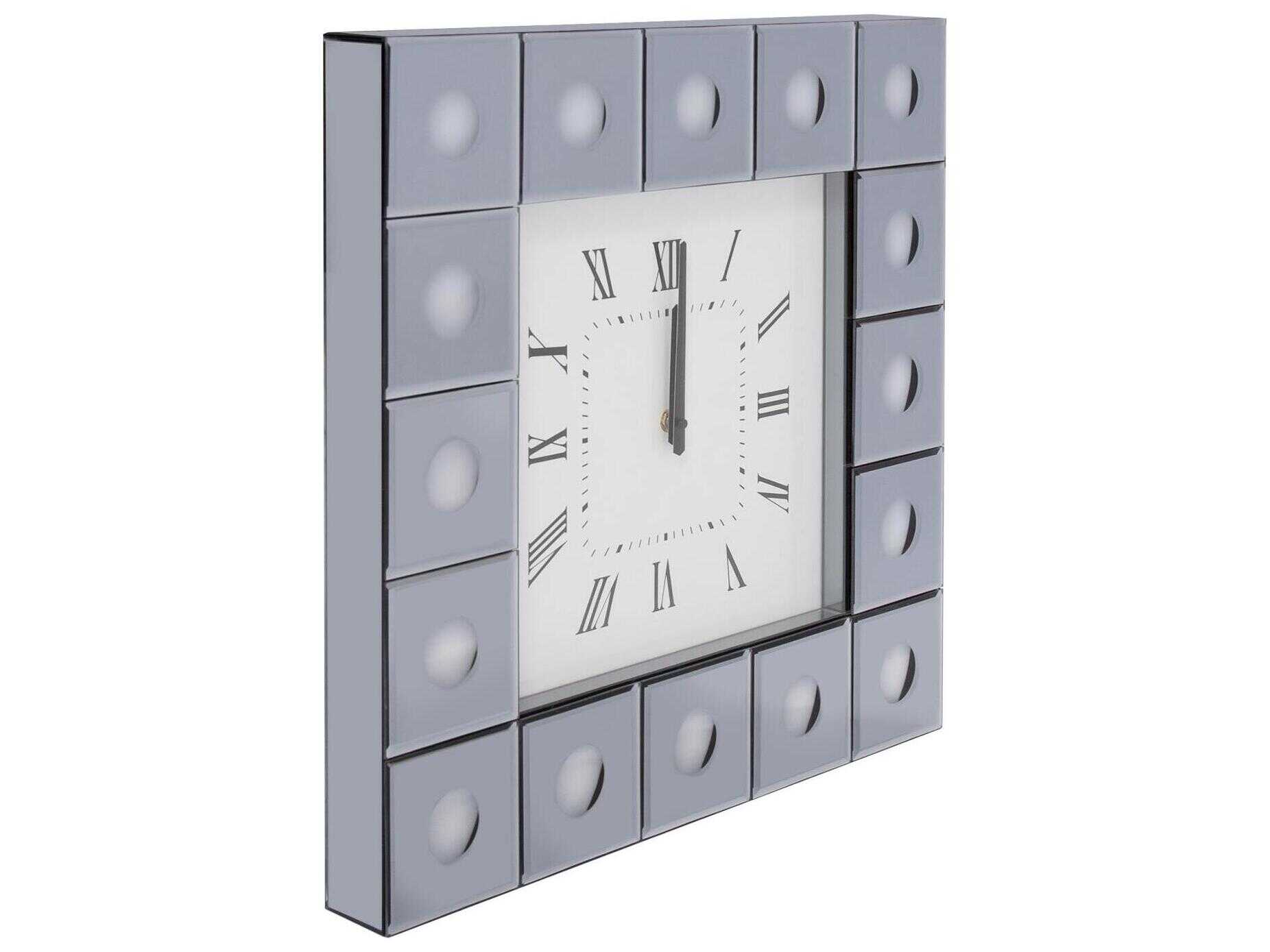 Howard Elliott Grigio Mirrored Wall Clock