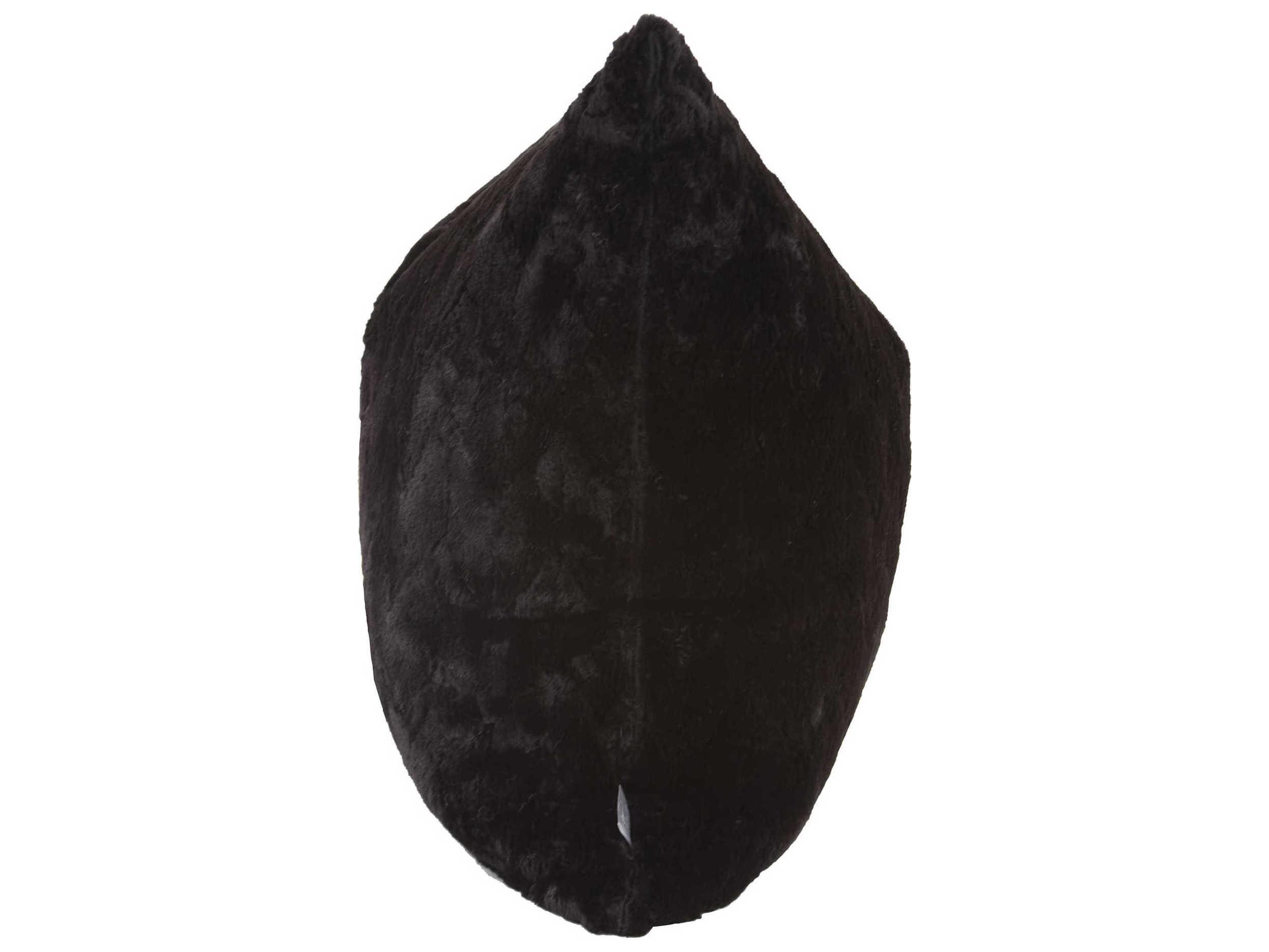 Howard Elliott Faux Fur Angora Ebony 24" x 24" Pillow