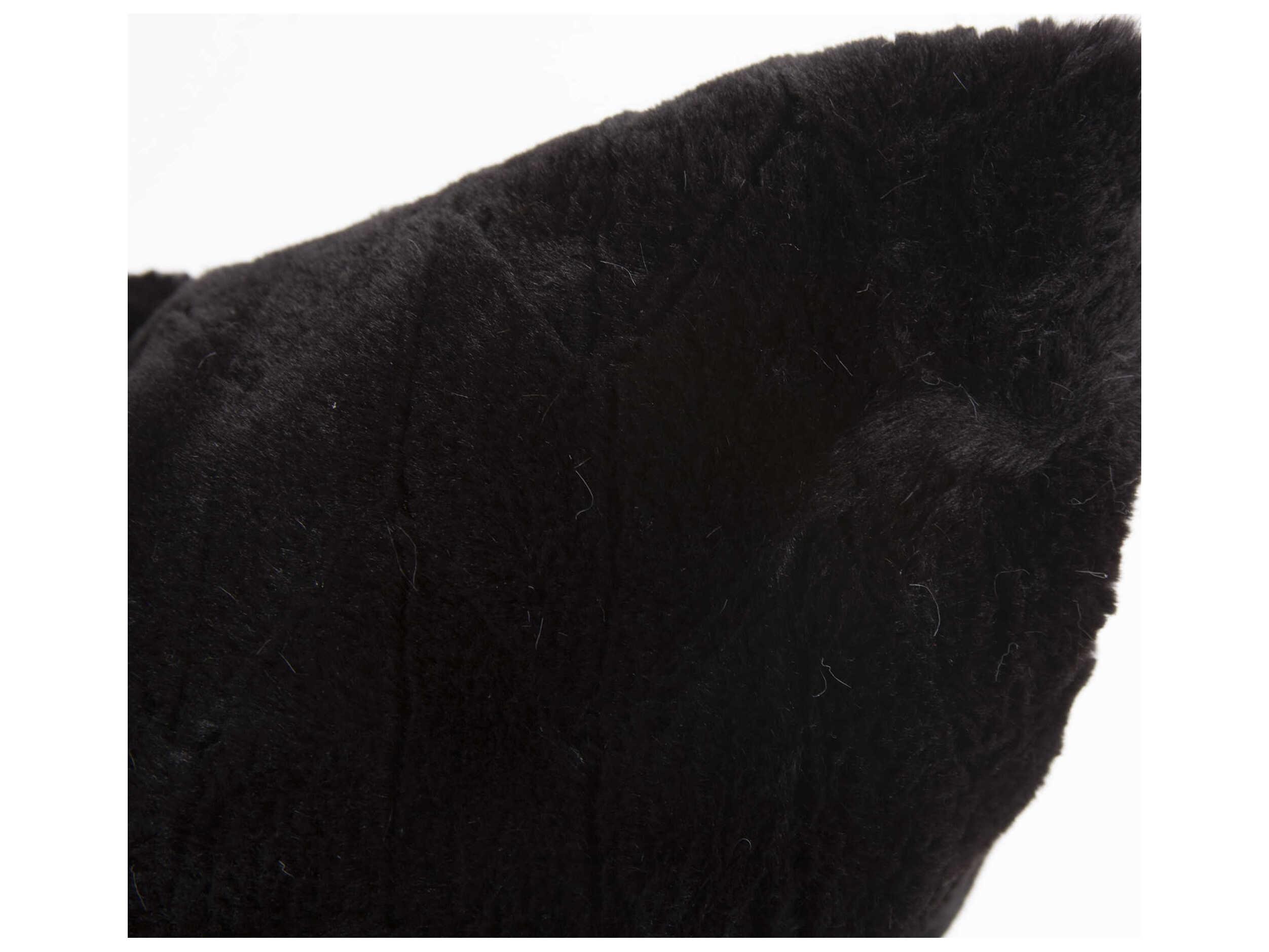 Howard Elliott Faux Fur Angora Ebony 24" x 24" Pillow