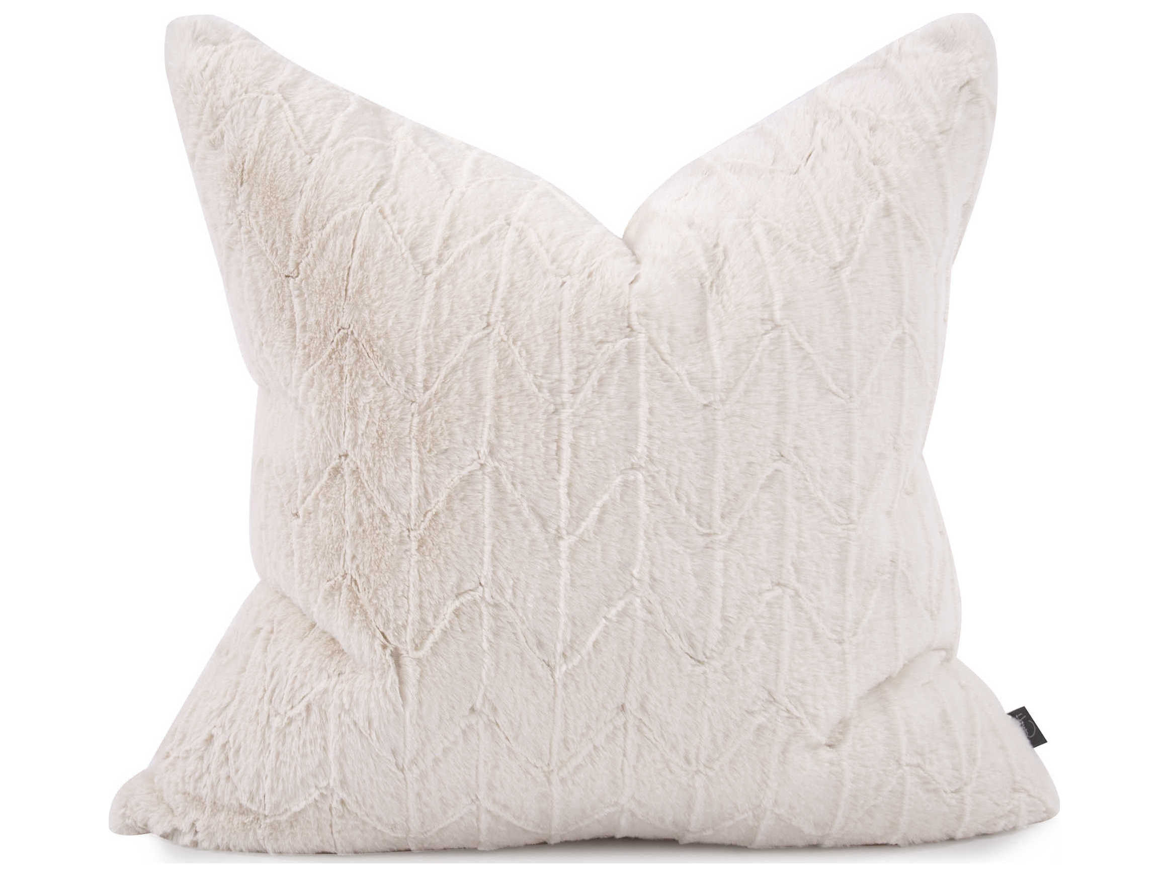Howard Elliott Faux Fur Angora Natural 24" x 24" Pillow