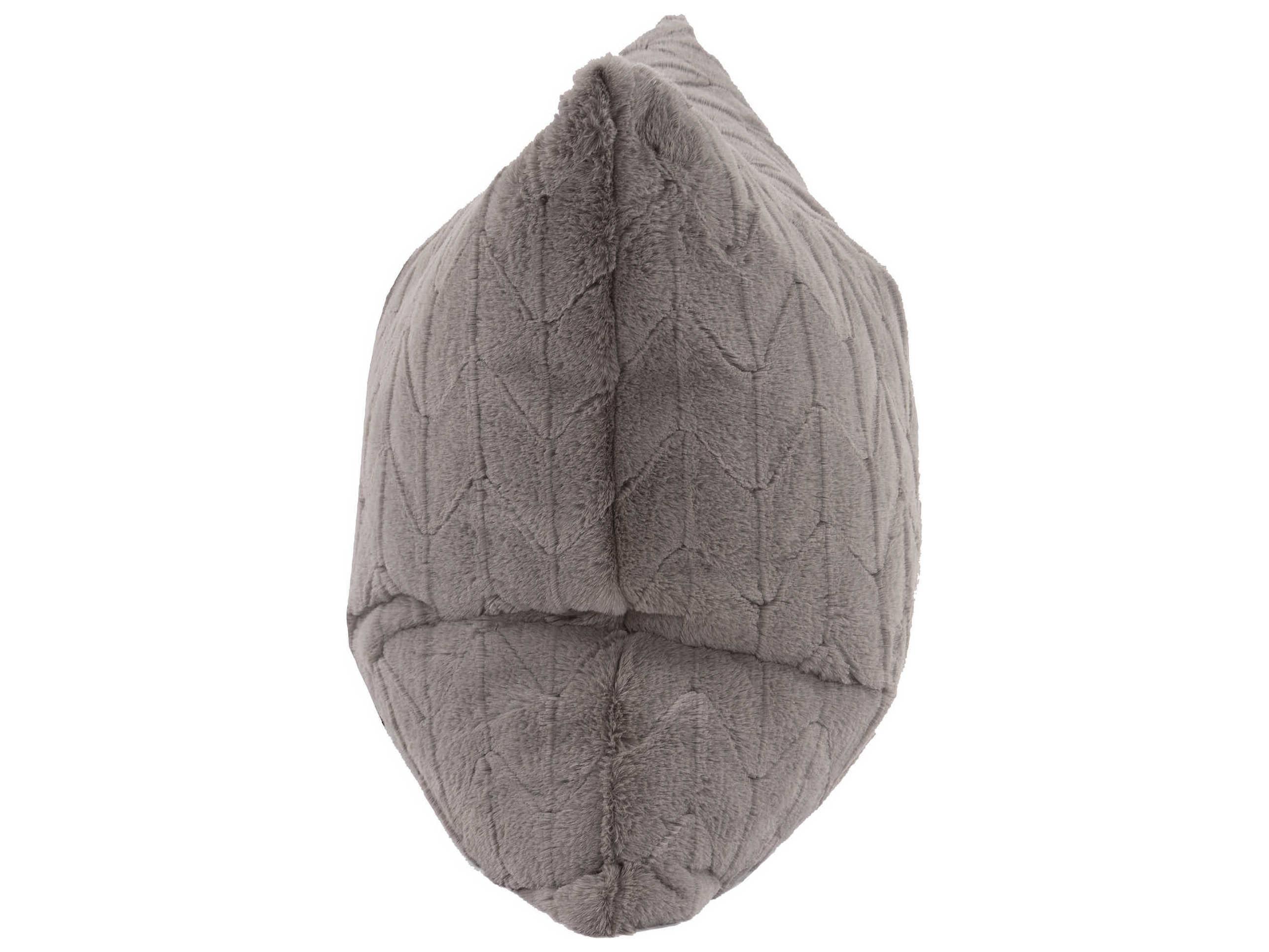 Howard Elliott Faux Fur Angora Stone 24" x 24" Pillow