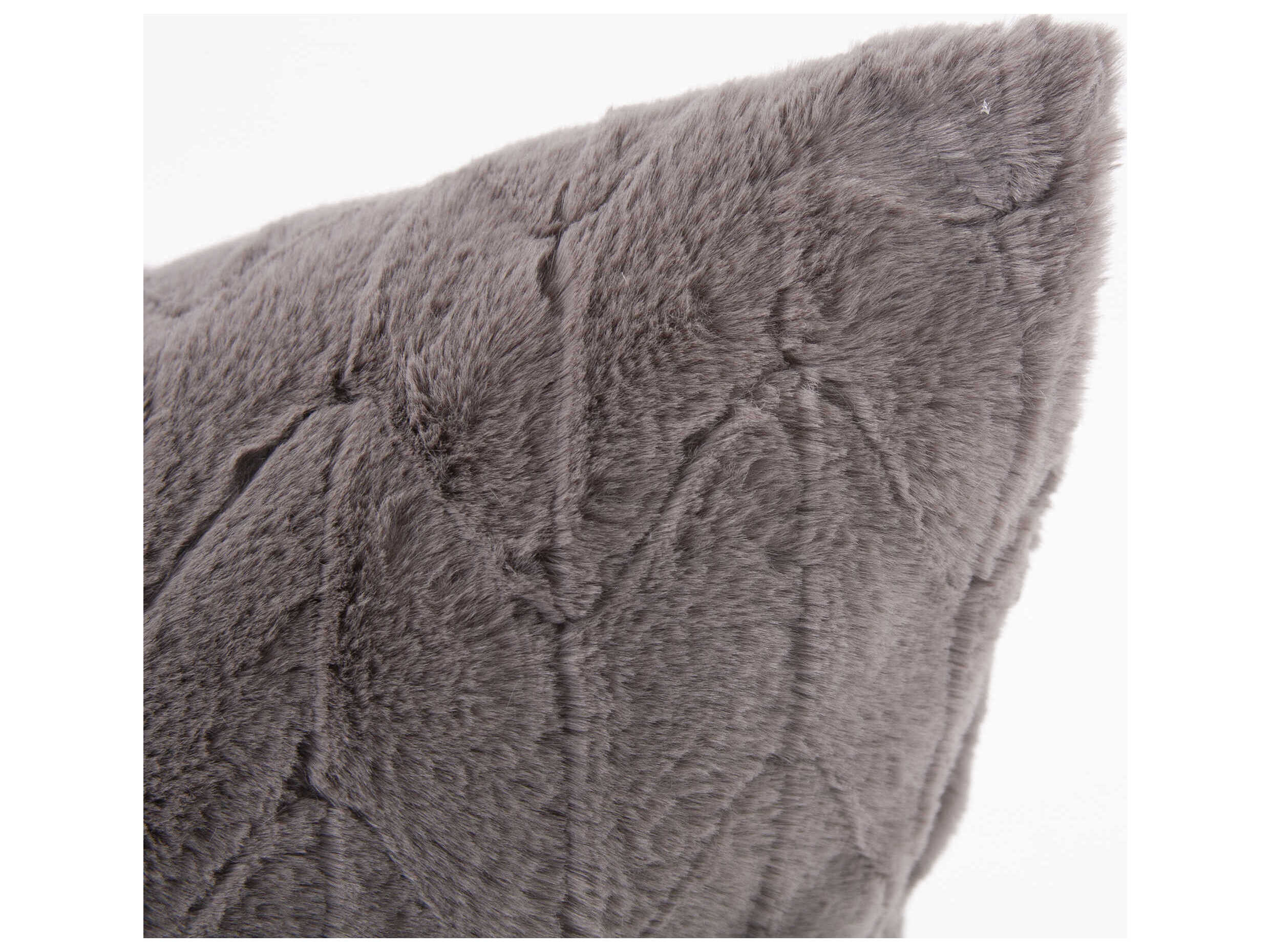 Howard Elliott Faux Fur Angora Stone 24" x 24" Pillow