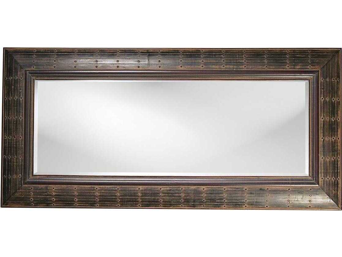 Howard Elliott Pamela French Brown Rectangular Wall Mirror