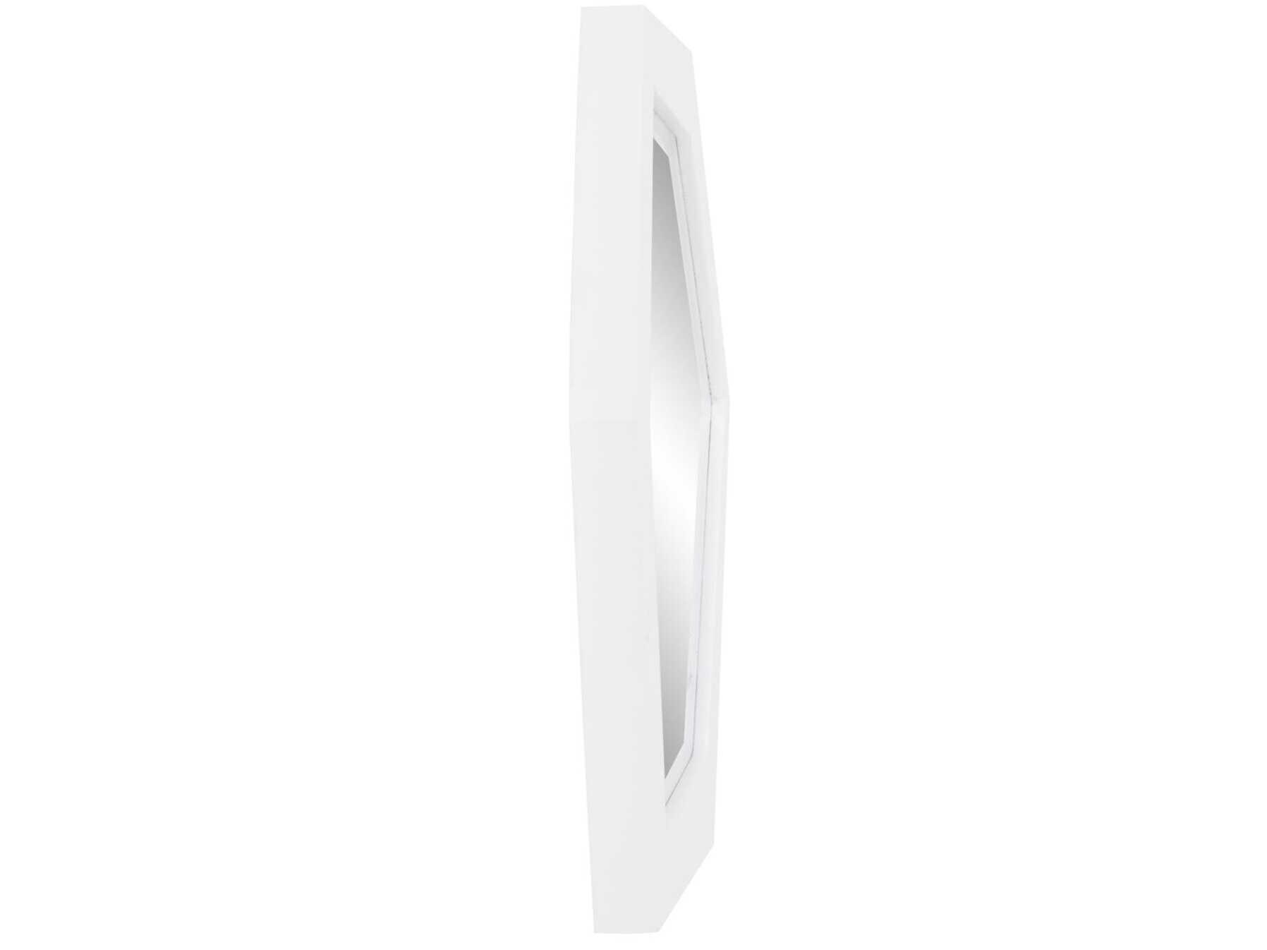 Howard Elliott Abrams Matte White Wall Mirror