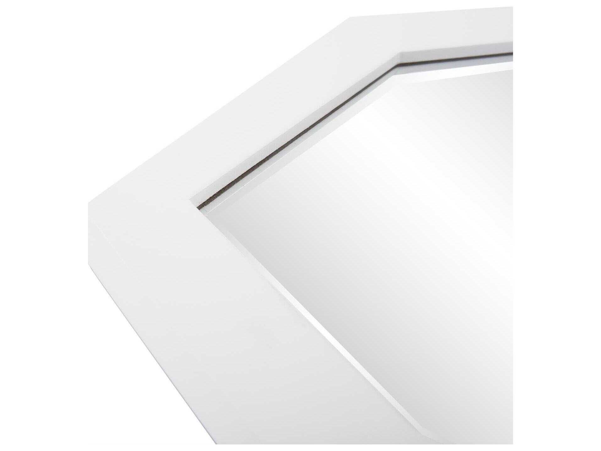 Howard Elliott Abrams Matte White Wall Mirror