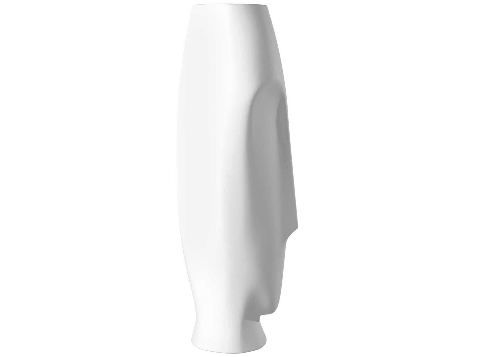 Howard Elliott Abstract Matte White Vase (Set of 2)