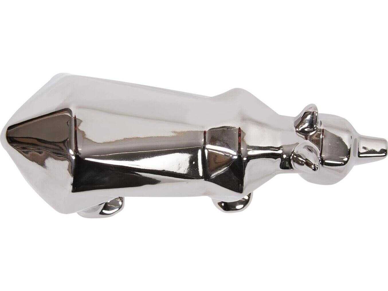 Howard Elliott Electroplated Silver Kaslo Modern Polar Bear Sculpture