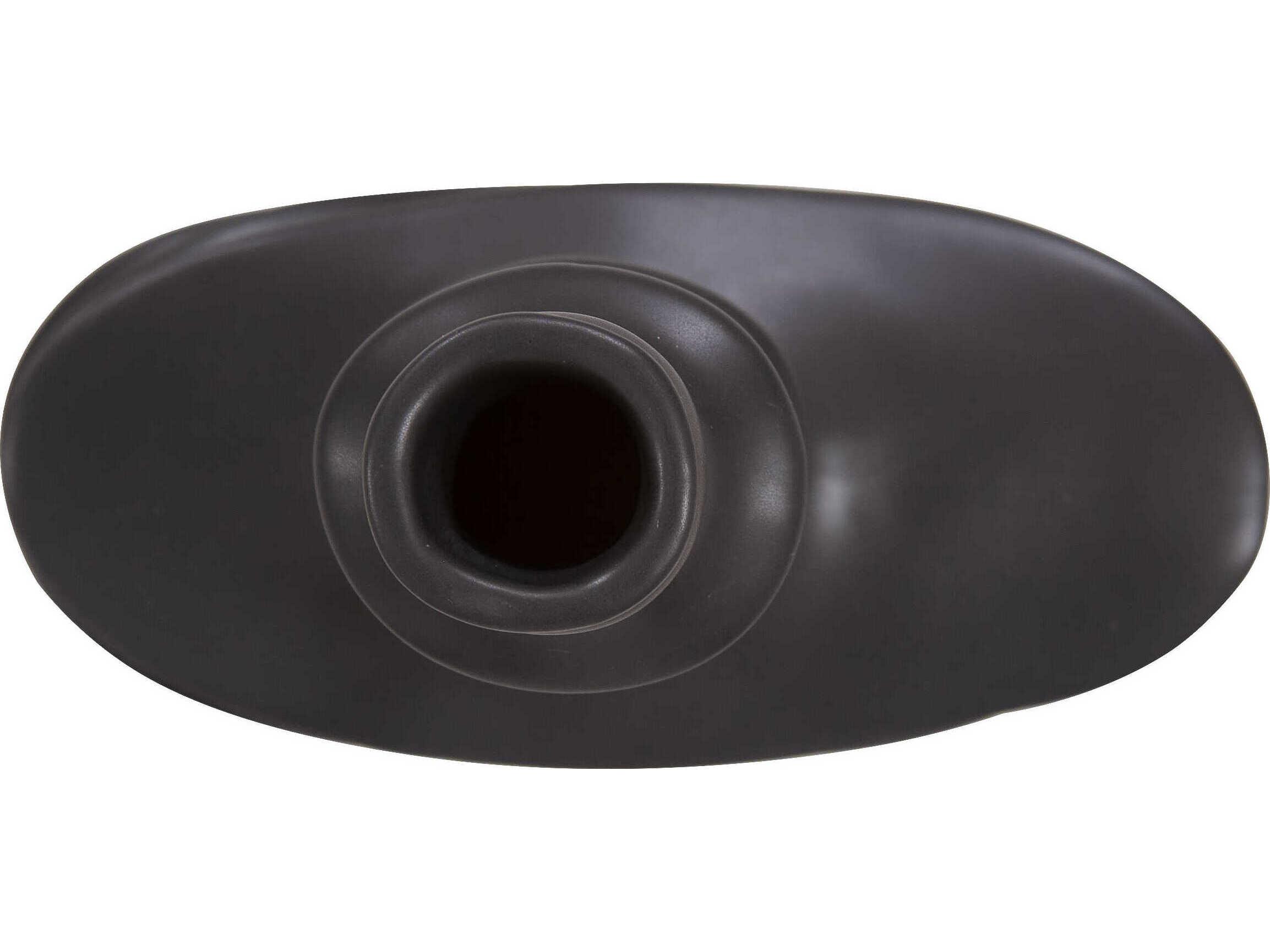 Howard Elliott Cairn Matte Black Vase